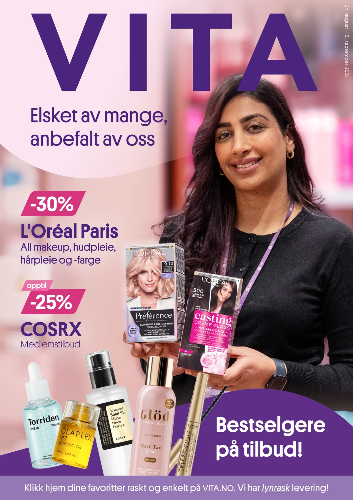 Se Vita kundeavis for uge 35 på Tilbudsuken.no. Se gode tilbud på mange varer. Les kundeavisen her! Side 1