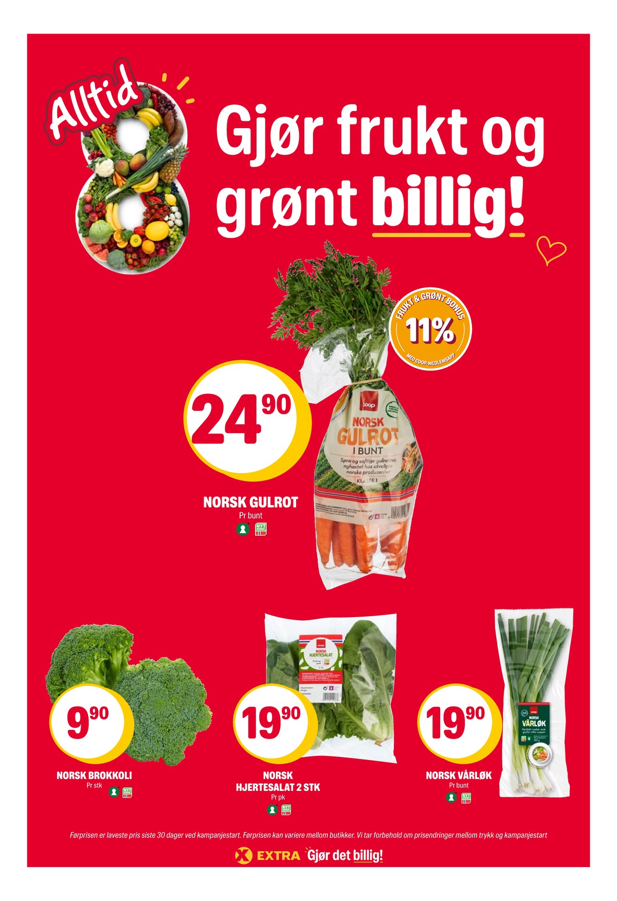 Se Coop Extra kundeavis for uke 36 på Tilbudsuken.no. Se gode tilbud på mange varer, f.eks. gulrøtter coop eller brokkoli ukjent. Les kundeavisen her! Side 8