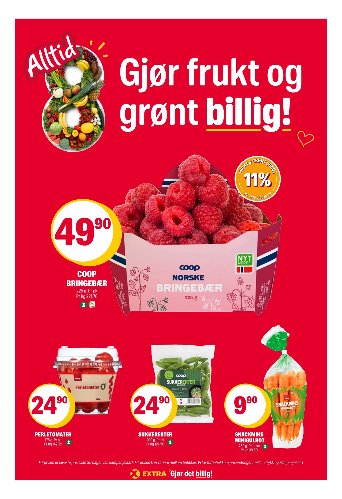 Se Coop Extra kundeavis for uke 36 på Tilbudsuken.no. Se gode tilbud på mange varer, f.eks. bringebær coop eller tomater coop. Les kundeavisen her! Side 9