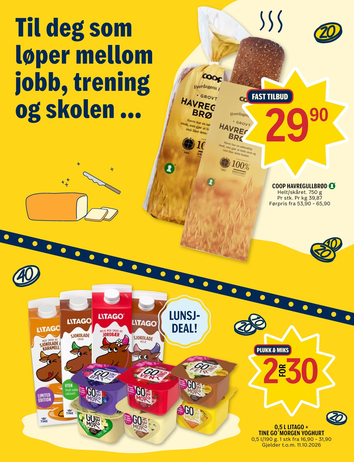 Se Coop Prix kundeavis for uke 36 på Tilbudsuken.no. Se gode tilbud på mange varer, f.eks. havregul brød grovt coop eller andre varer. Les kundeavisen her! Side 13