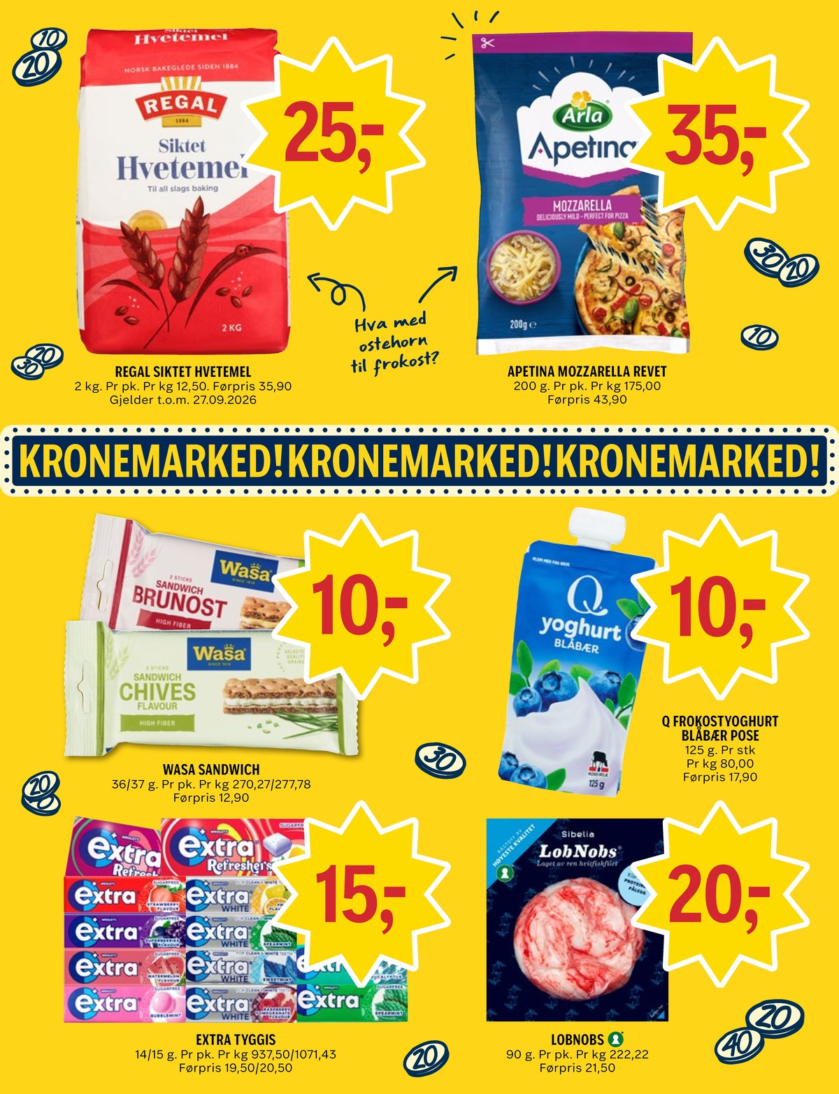 Se Coop Prix kundeavis for uke 36 på Tilbudsuken.no. Se gode tilbud på mange varer, f.eks. hvetemel siktet regal eller revet ost mozzarella apetina. Les kundeavisen her! Side 5