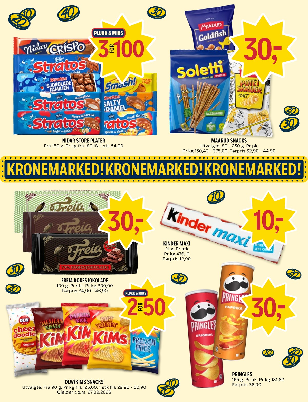 Se Coop Prix kundeavis for uke 36 på Tilbudsuken.no. Se gode tilbud på mange varer, f.eks. sjokoladeplate stratos eller sjokoladeplate crispo. Les kundeavisen her! Side 7