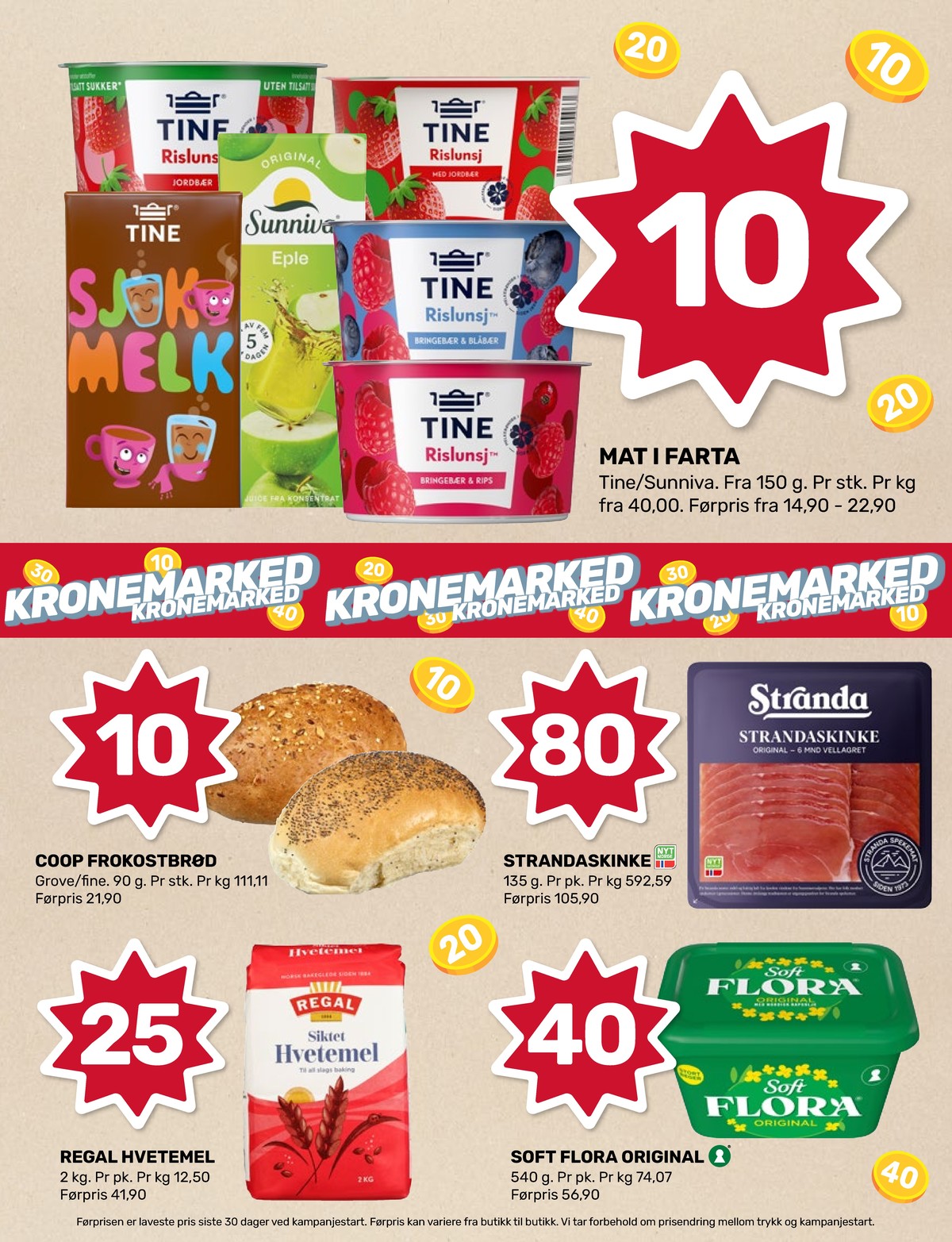 Se Coop Marked kundeavis for uke 36 på Tilbudsuken.no. Se gode tilbud på mange varer, f.eks. rislunsj jordbær tine eller rislunsj bringebær & rips tine. Les kundeavisen her! Side 3