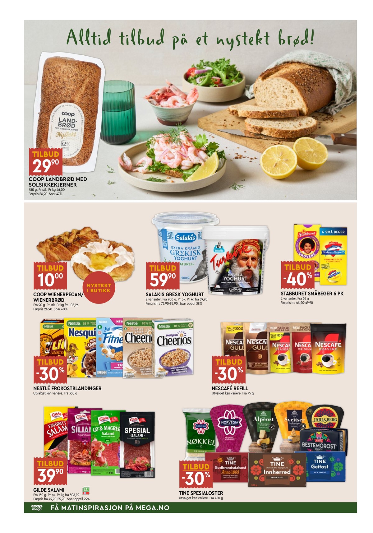 Se Coop Mega kundeavis for uge 36 på Tilbudsuken.no. Se gode tilbud på mange varer. Les kundeavisen her! Side 4