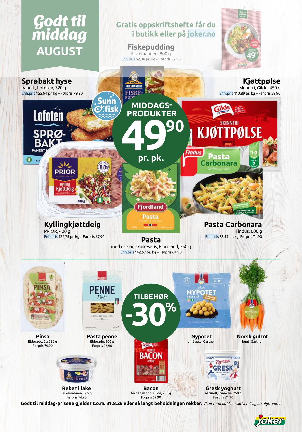 Se Joker kundeavis for uke 36 på Tilbudsuken.no. Se gode tilbud på mange varer, f.eks. pinsa eldorado eller penne pasta eldorado. Les kundeavisen her! Side 6