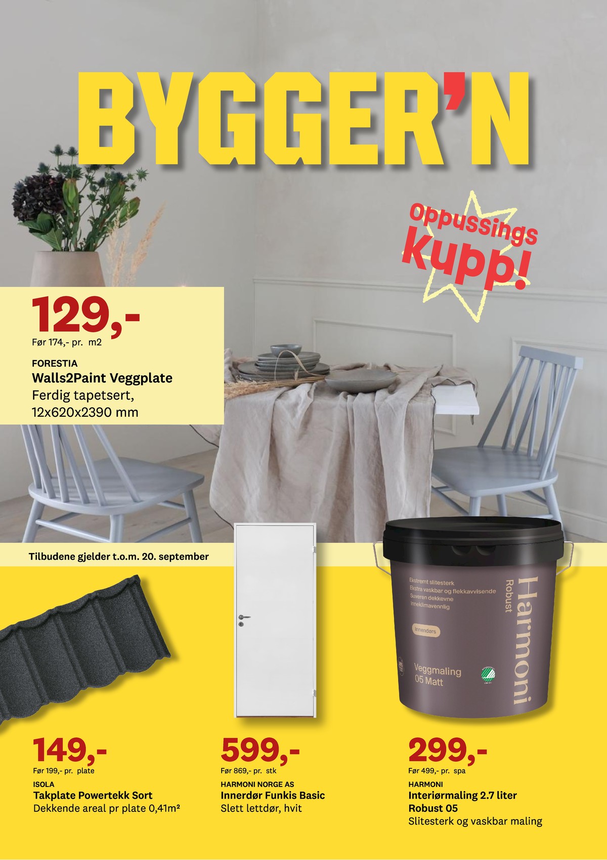 Se Byggern kundeavis for uge 37 på Tilbudsuken.no. Se gode tilbud på mange varer. Les kundeavisen her! Side 1