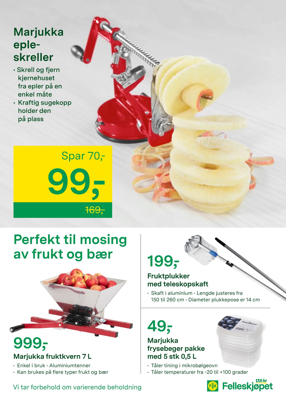 Se Felleskjøpet kundeavis for uge 37 på Tilbudsuken.no. Se gode tilbud på mange varer. Les kundeavisen her! Side 4