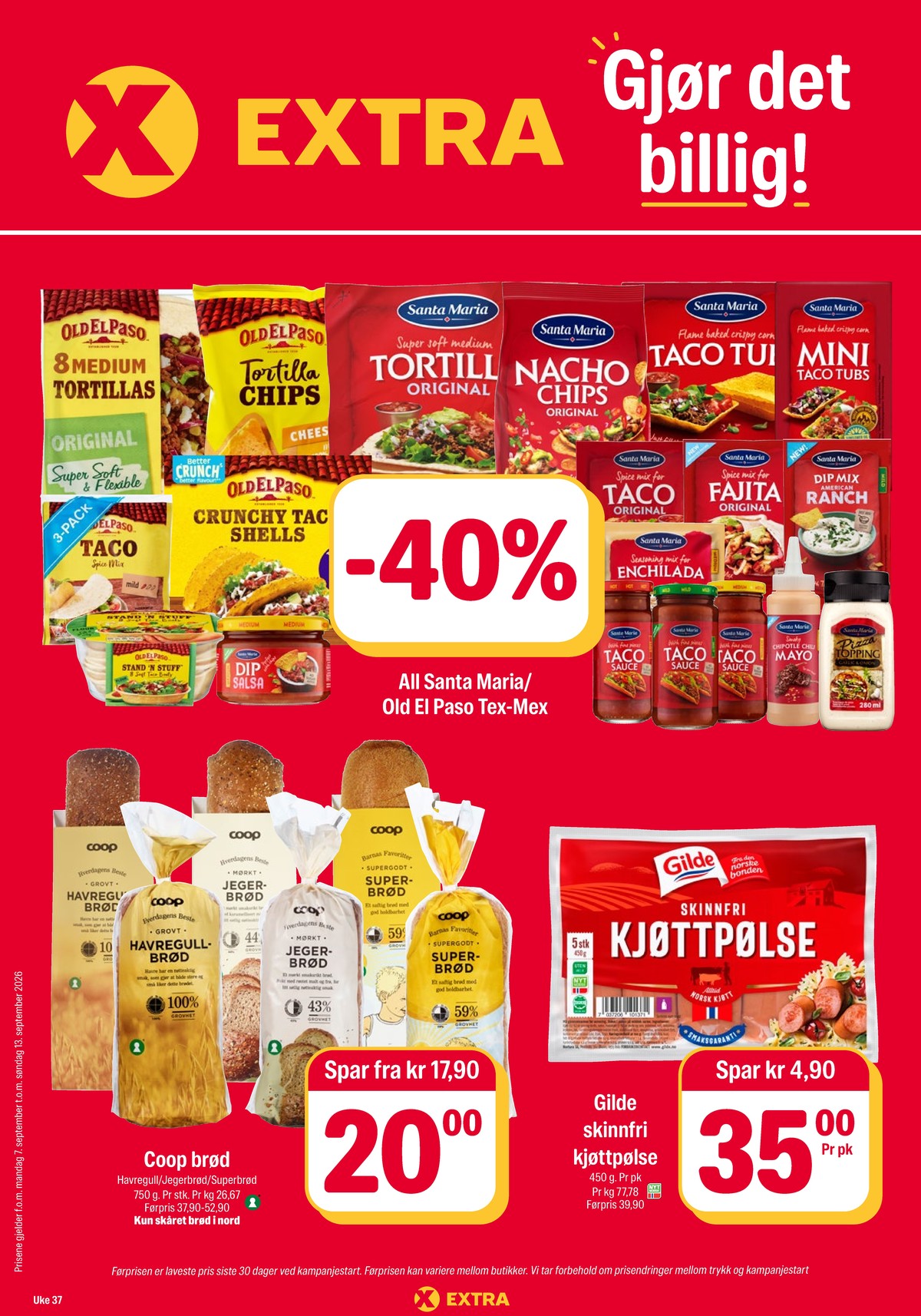 Se Coop Extra kundeavis for uge 37 på Tilbudsuken.no. Se gode tilbud på mange varer. Les kundeavisen her! Side 2