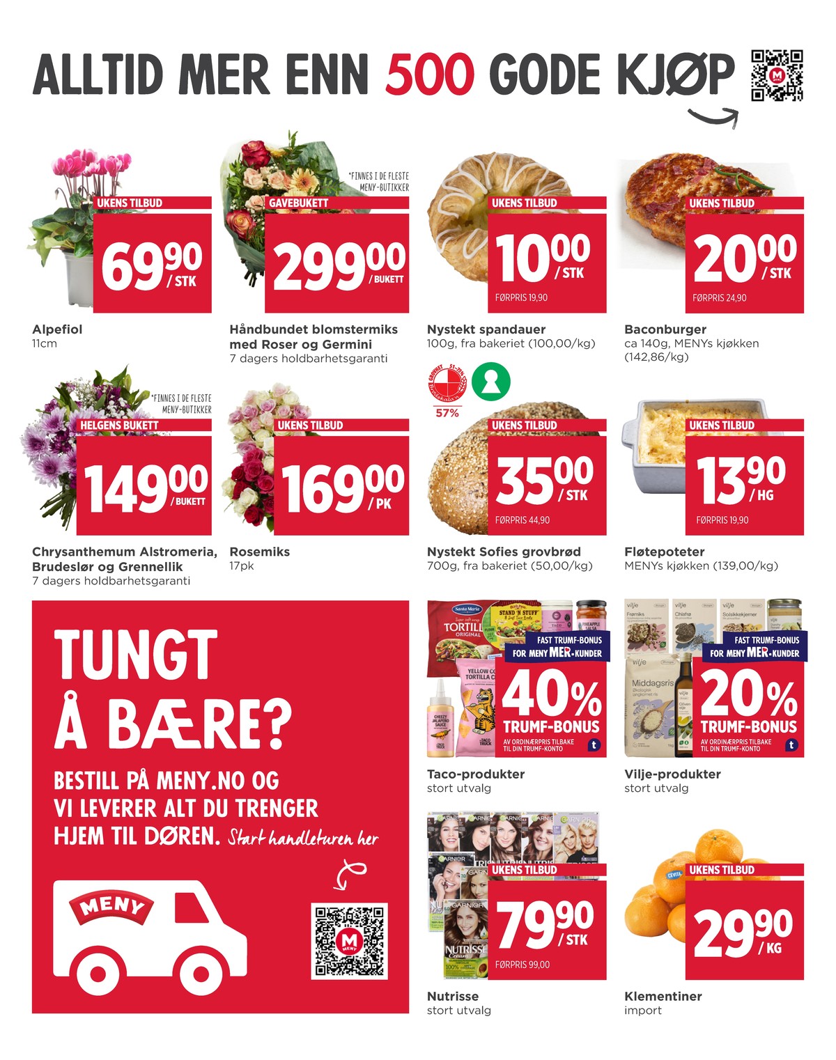 Se Meny kundeavis for uge 37 på Tilbudsuken.no. Se gode tilbud på mange varer. Les kundeavisen her! Side 6