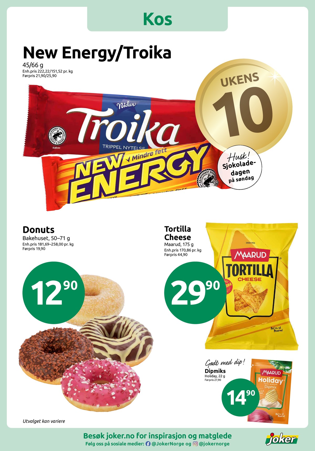 Se Joker kundeavis for uge 37 på Tilbudsuken.no. Se gode tilbud på mange varer. Les kundeavisen her! Side 2