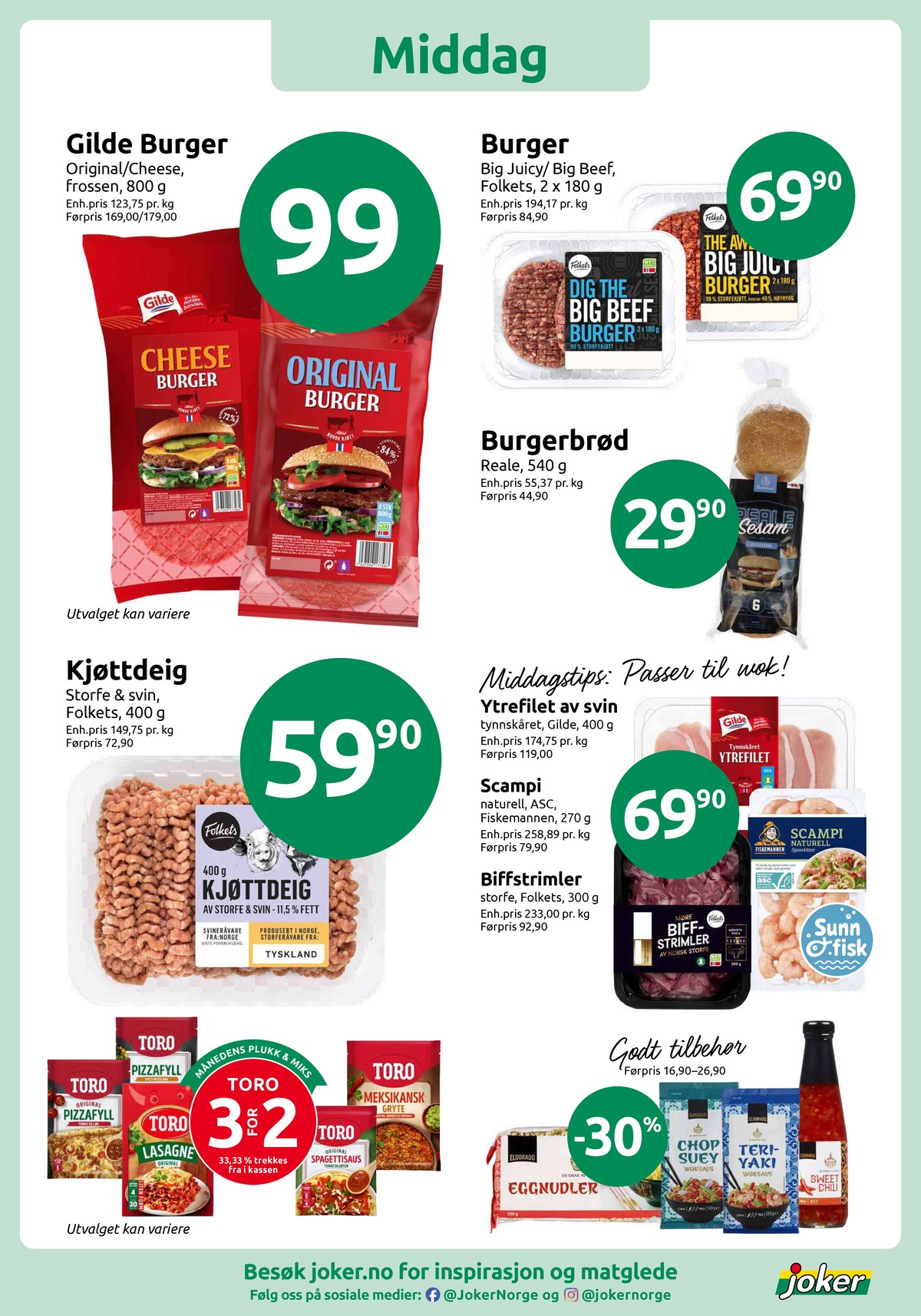 Se Joker kundeavis for uge 37 på Tilbudsuken.no. Se gode tilbud på mange varer. Les kundeavisen her! Side 7