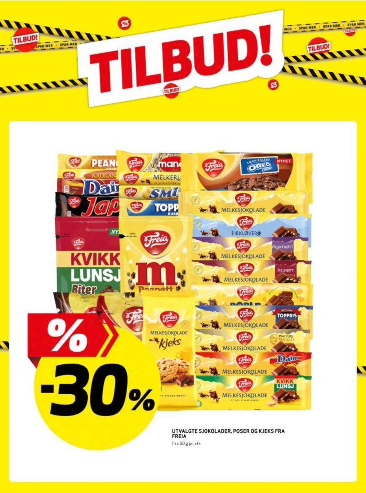 Se Bunnpris kundeavis for uke 37 på Tilbudsuken.no. Se gode tilbud på mange varer, f.eks. sjokoladeplate melkesjokolade eller sjokoladeplate firkløver. Les kundeavisen her! Side 13