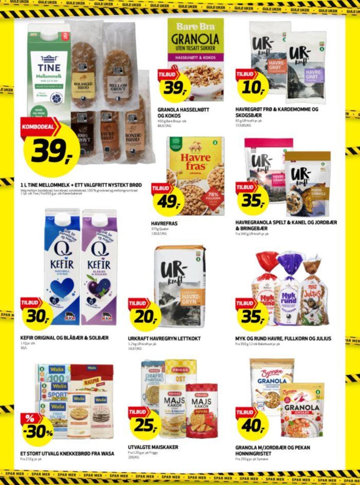 Se Bunnpris kundeavis for uke 37 på Tilbudsuken.no. Se gode tilbud på mange varer, f.eks. bondebrød kløverbakeriet eller kefir q. Les kundeavisen her! Side 8