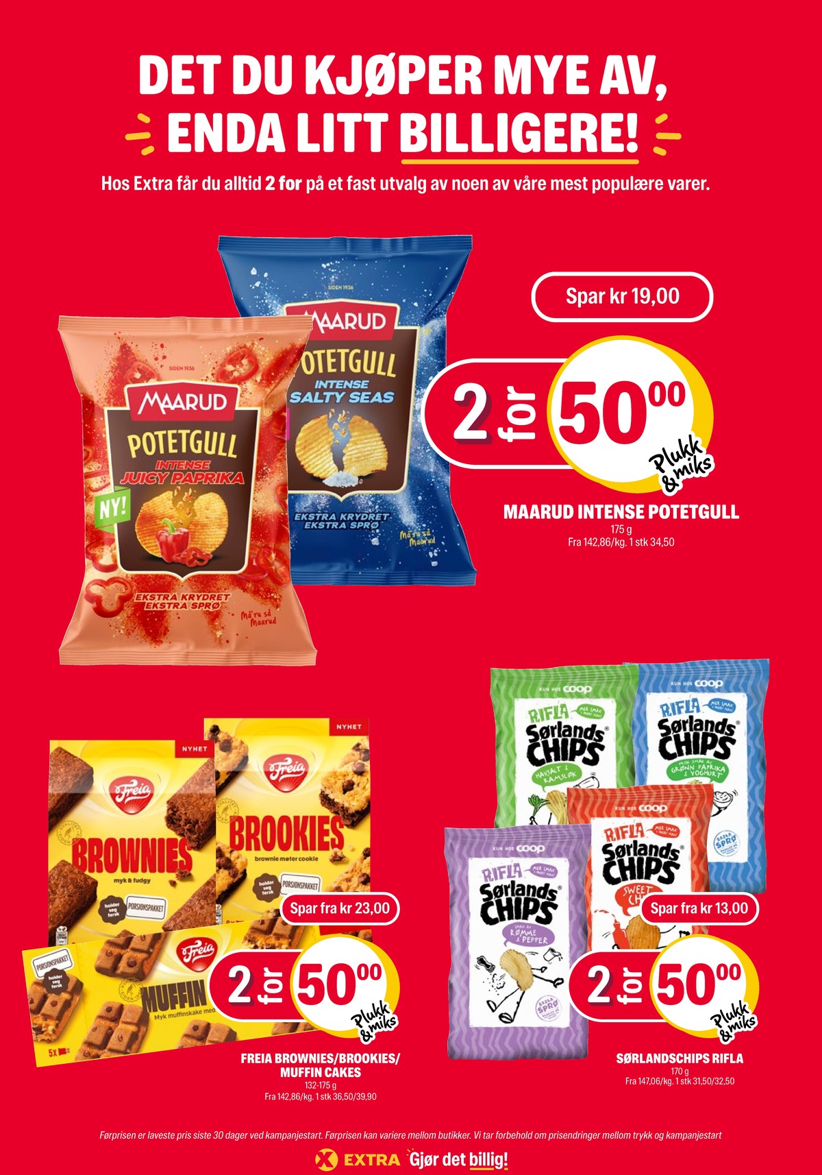 Se Coop Extra kundeavis for uke 38 på Tilbudsuken.no. Se gode tilbud på mange varer, f.eks. potetgull intense salty seas maarud eller potetgull intense juicy paprika maarud. Les kundeavisen her! Side 25