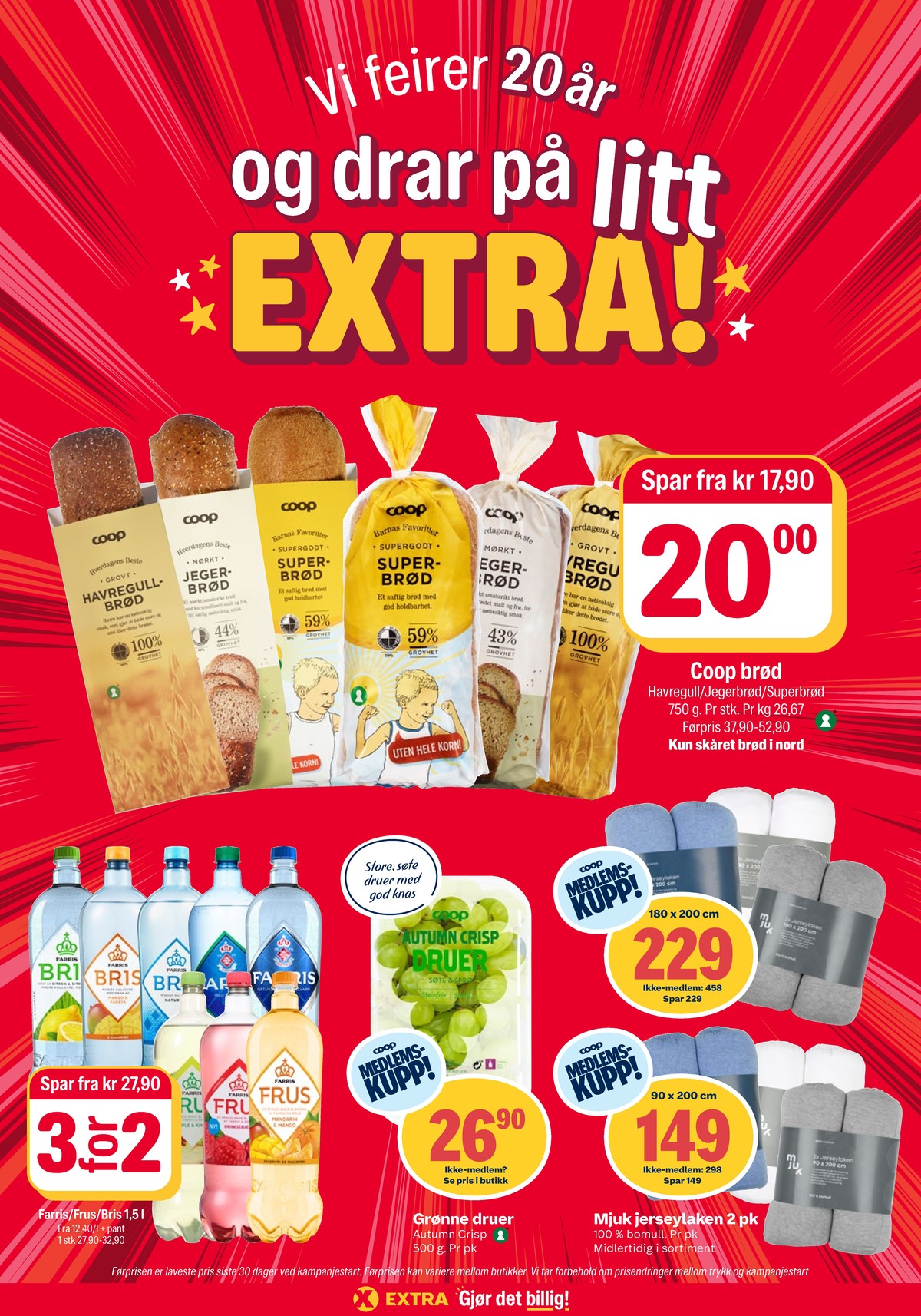 Se Coop Extra kundeavis for uke 38 på Tilbudsuken.no. Se gode tilbud på mange varer, f.eks. brød coop eller mineralvann frus. Les kundeavisen her! Side 4