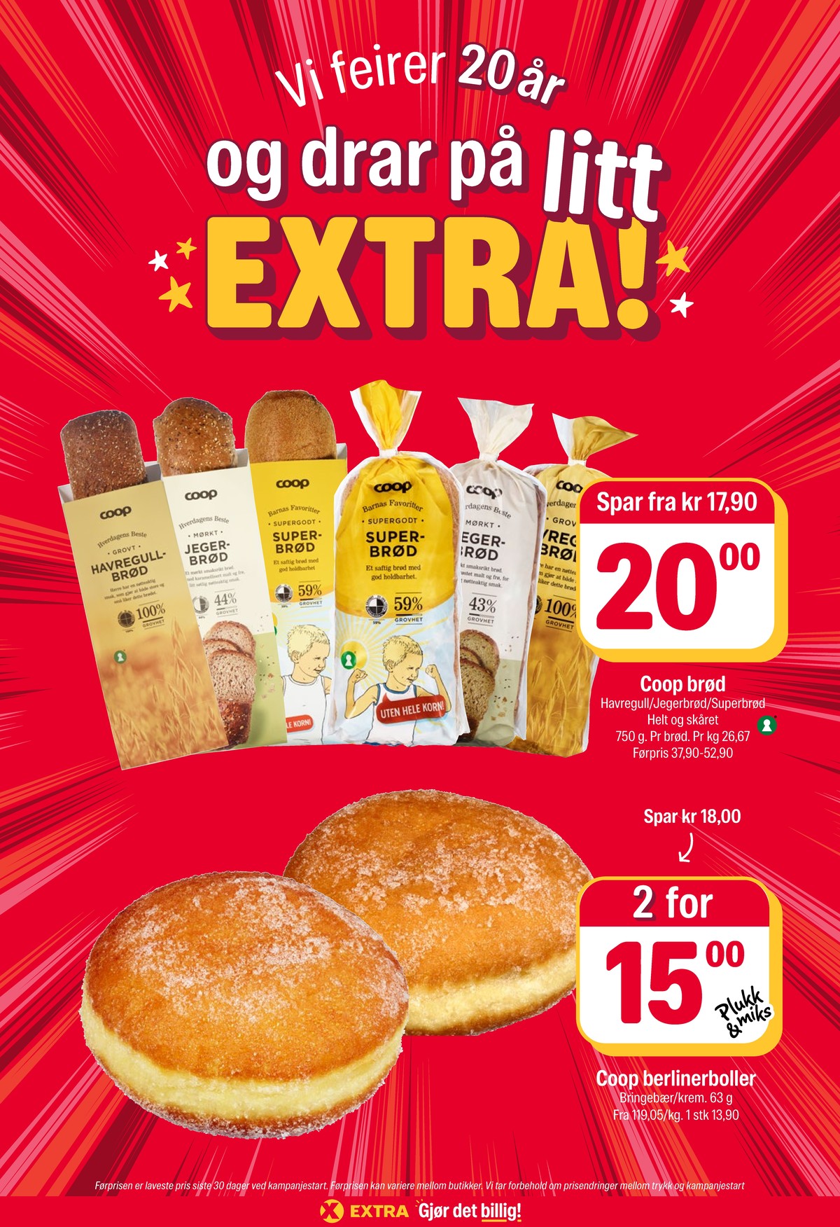 Se Coop Extra kundeavis for uke 38 på Tilbudsuken.no. Se gode tilbud på mange varer, f.eks. brød coop eller kaker coop. Les kundeavisen her! Side 33
