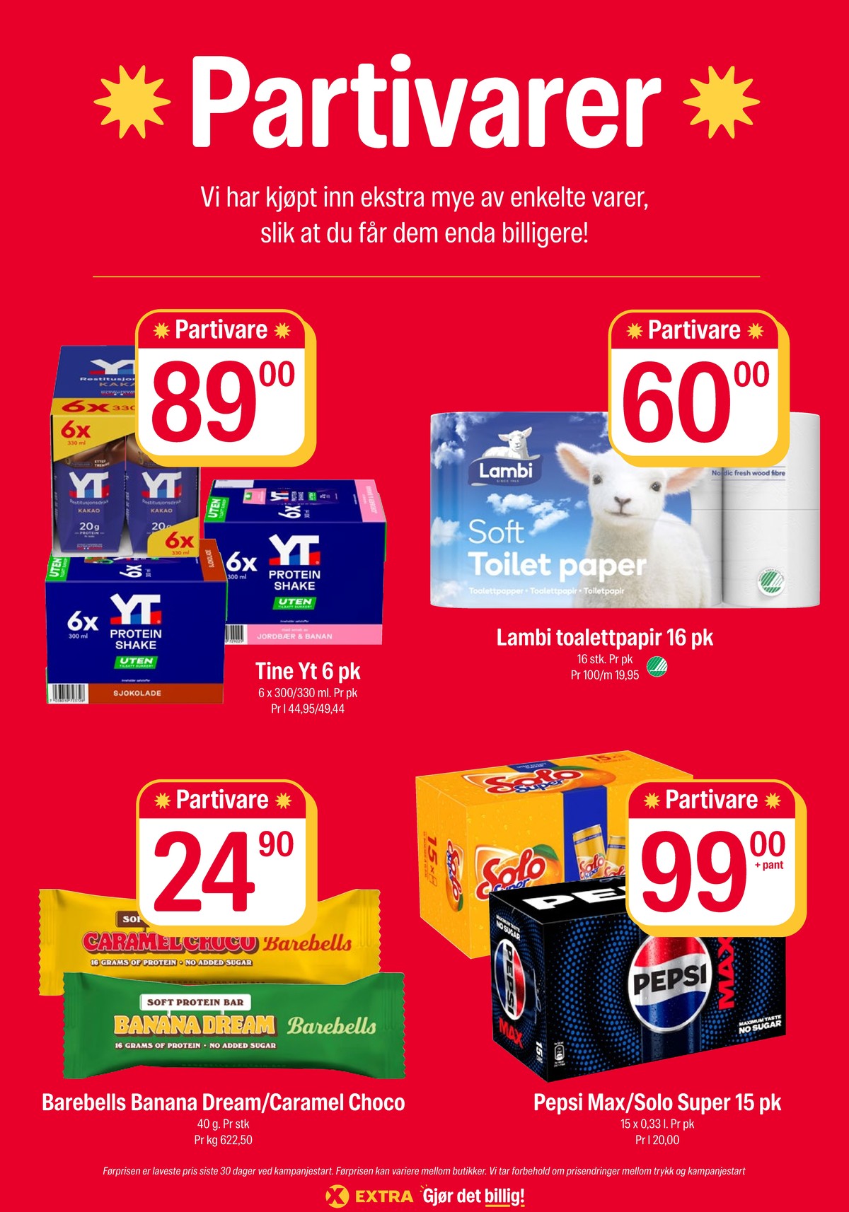 Se Coop Extra kundeavis for uke 38 på Tilbudsuken.no. Se gode tilbud på mange varer, f.eks. proteinshake sjokolade 6 pk. yt eller proteinshake jordbær & banan 6 pk. yt. Les kundeavisen her! Side 8