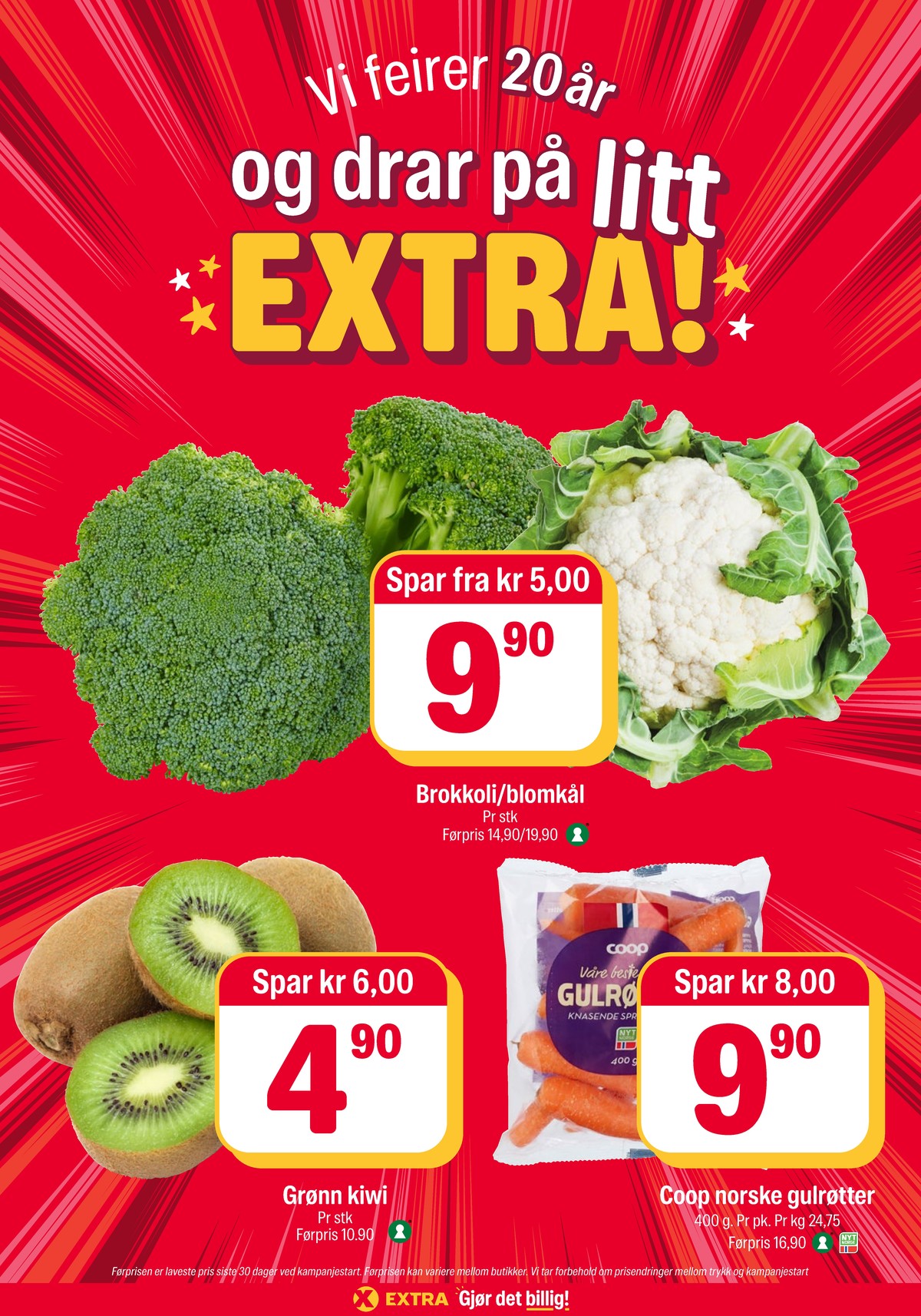 Se Coop Extra kundeavis for uke 38 på Tilbudsuken.no. Se gode tilbud på mange varer, f.eks. blomkål ukjent eller brokkoli ukjent. Les kundeavisen her! Side 9
