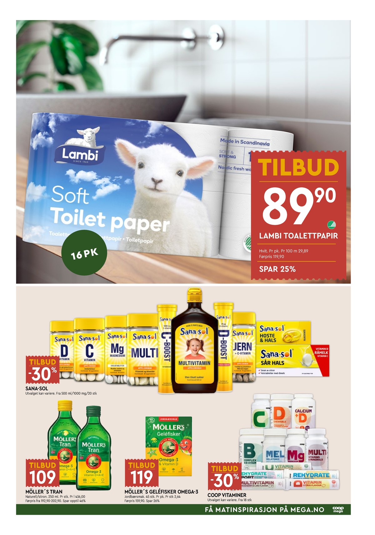 Se Coop Mega kundeavis for uge 38 på Tilbudsuken.no. Se gode tilbud på mange varer. Les kundeavisen her! Side 7