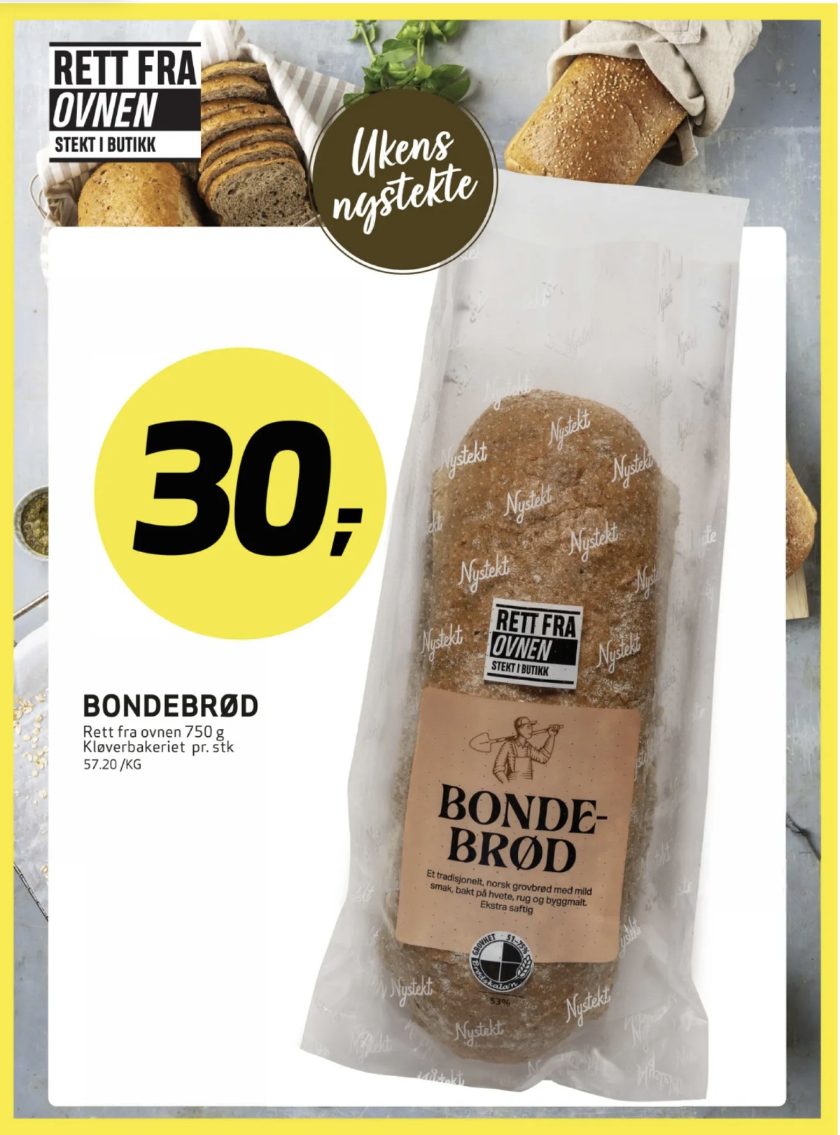 Se Bunnpris kundeavis for uke 38 på Tilbudsuken.no. Se gode tilbud på mange varer, f.eks. bondebrød kløverbakeriet eller andre varer. Les kundeavisen her! Side 9