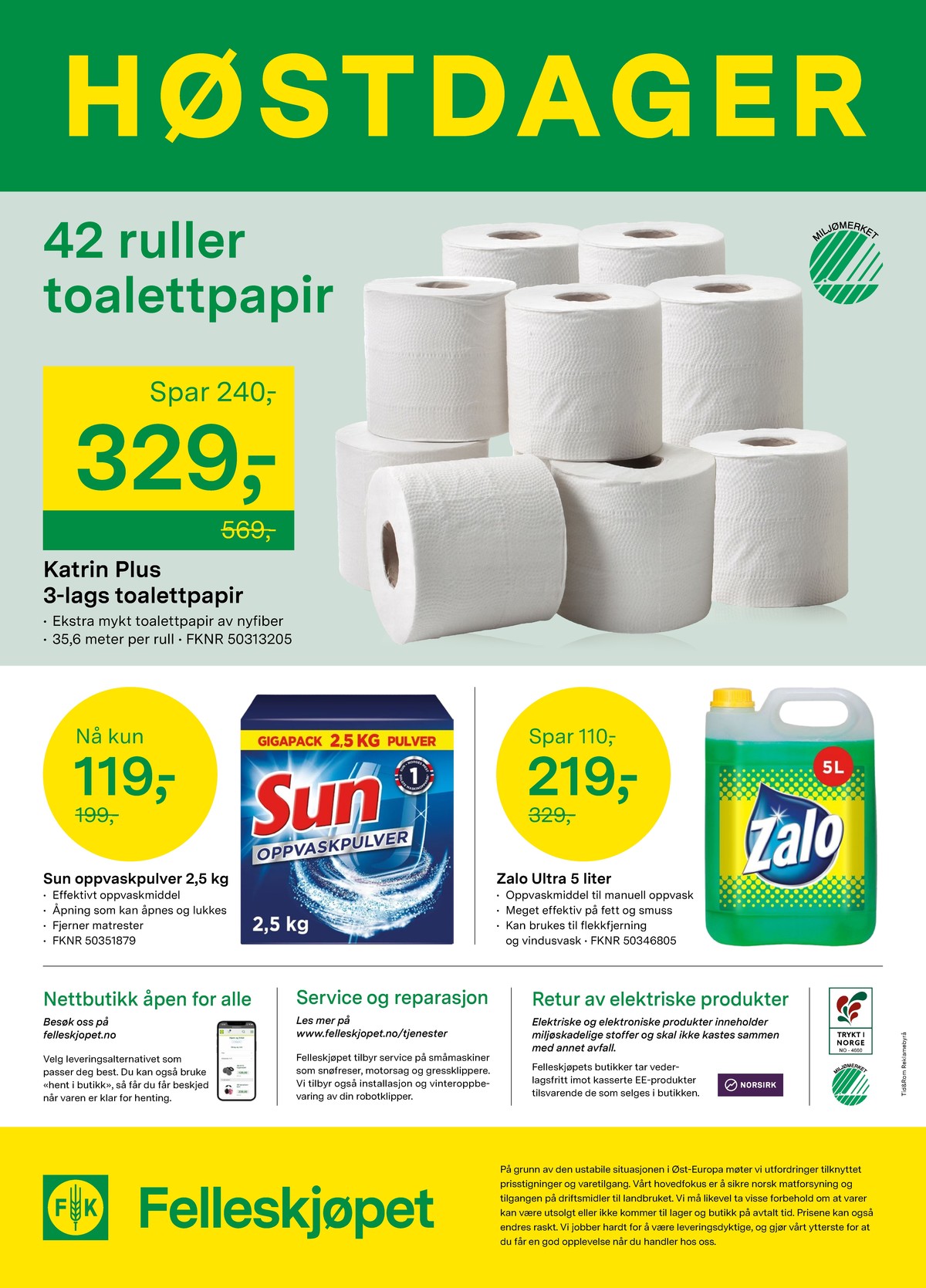Se Felleskjøpet kundeavis for uge 38 på Tilbudsuken.no. Se gode tilbud på mange varer. Les kundeavisen her! Side 12