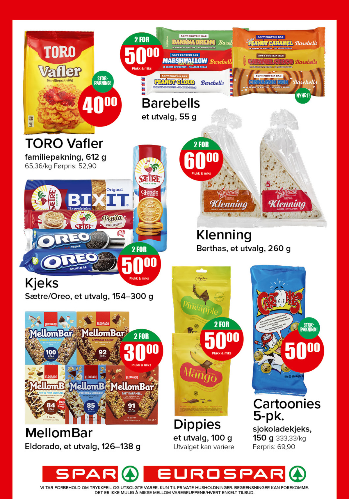 Se Spar - Eurospar kundeavis for uke 38 på Tilbudsuken.no. Se gode tilbud på mange varer, f.eks. vaffelmix toro eller kjeks cartoonies. Les kundeavisen her! Side 12
