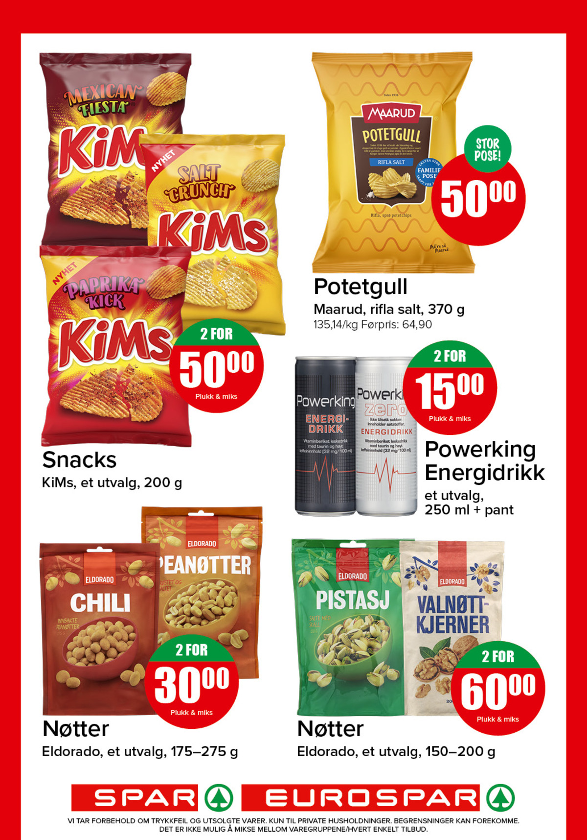 Se Spar - Eurospar kundeavis for uke 38 på Tilbudsuken.no. Se gode tilbud på mange varer, f.eks. potetgull rifla salte maarud eller energidrikk powerking. Les kundeavisen her! Side 13