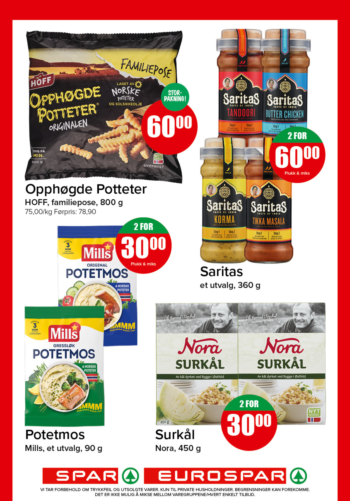 Se Spar - Eurospar kundeavis for uke 38 på Tilbudsuken.no. Se gode tilbud på mange varer, f.eks. butter chicken saus saritas eller tikka masala saus saritas. Les kundeavisen her! Side 6