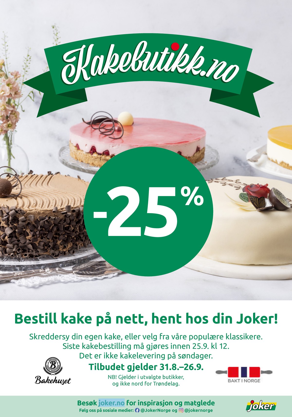 Se Joker kundeavis for uke 38 på Tilbudsuken.no. Se gode tilbud på mange varer, f.eks. kake kakebutikk.no eller andre varer. Les kundeavisen her! Side 12