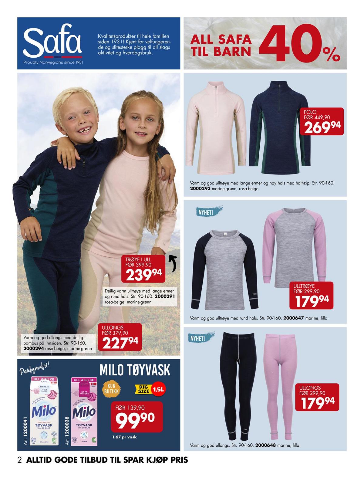 Se Sparkjøp kundeavis for uke 38 på Tilbudsuken.no. Se gode tilbud på mange varer, f.eks. vaskemiddel-flytende milo eller andre varer. Les kundeavisen her! Side 2
