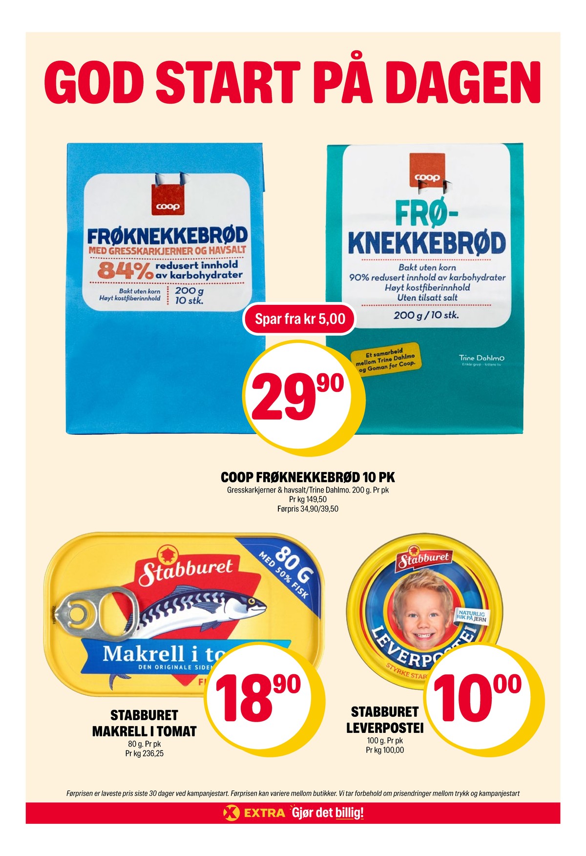 Se Coop Extra kundeavis for uke 39 på Tilbudsuken.no. Se gode tilbud på mange varer, f.eks. frøknekkebrød coop eller frøknekkebrød gresskarkjerner & havsalt coop. Les kundeavisen her! Side 18