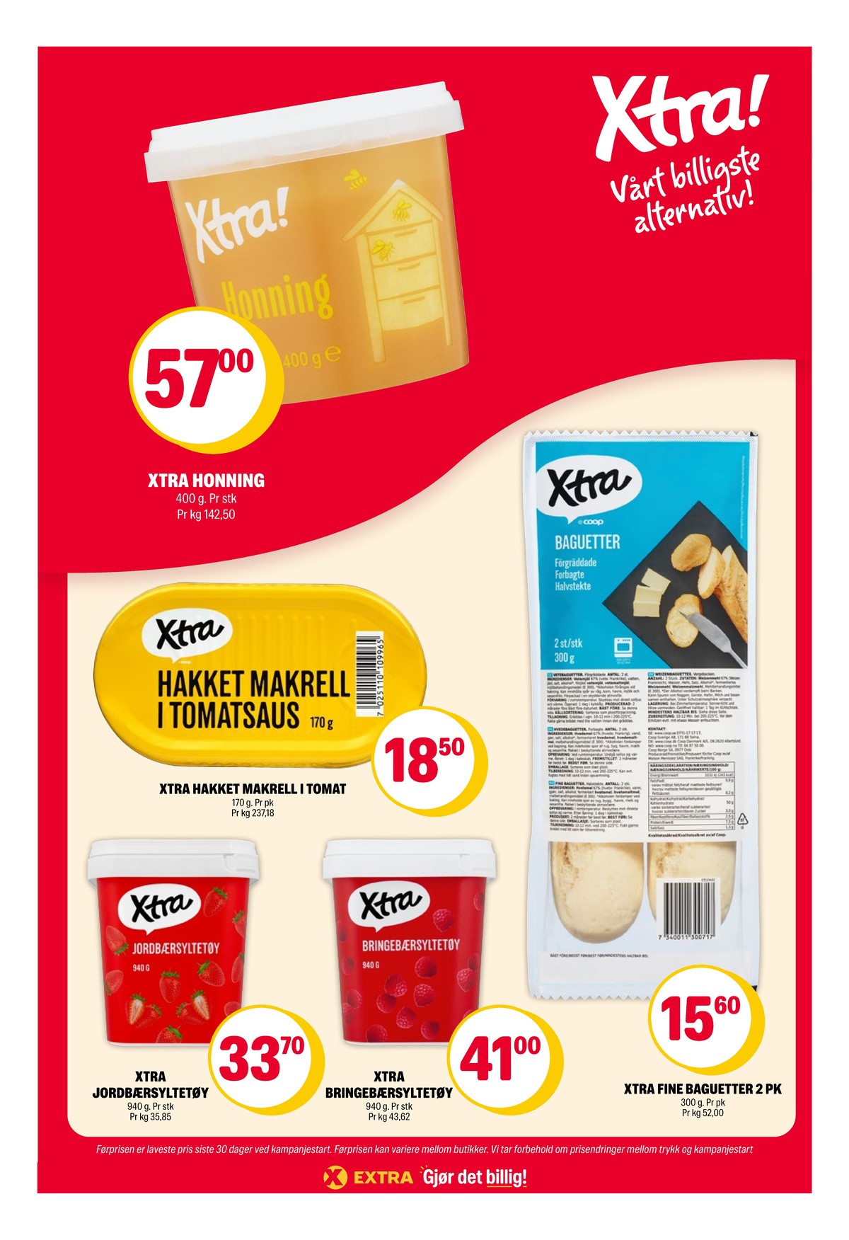Se Coop Extra kundeavis for uke 39 på Tilbudsuken.no. Se gode tilbud på mange varer, f.eks. honning xtra eller hakket makrel i tomatsaus xtra. Les kundeavisen her! Side 21