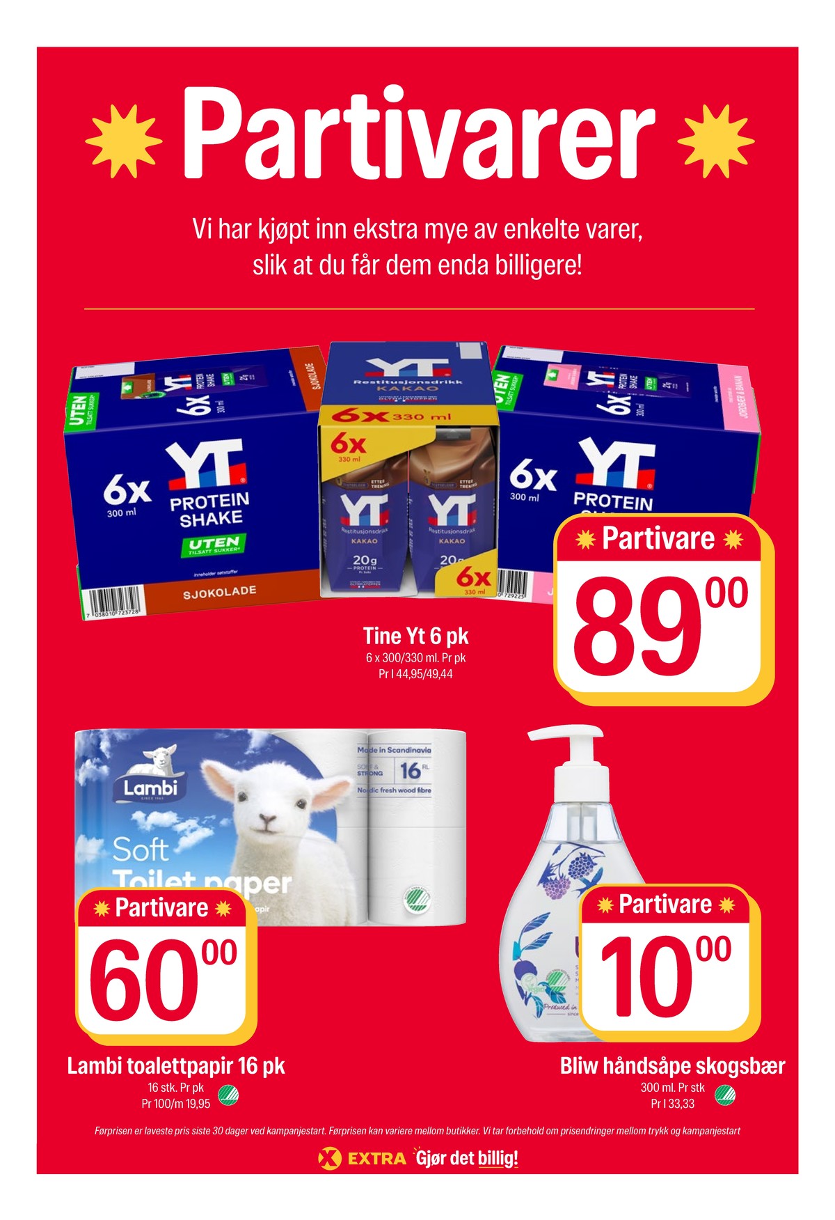Se Coop Extra kundeavis for uke 39 på Tilbudsuken.no. Se gode tilbud på mange varer, f.eks. proteinshake sjokolade 6 pk. yt eller proteinshake jordbær & banan 6 pk. yt. Les kundeavisen her! Side 5