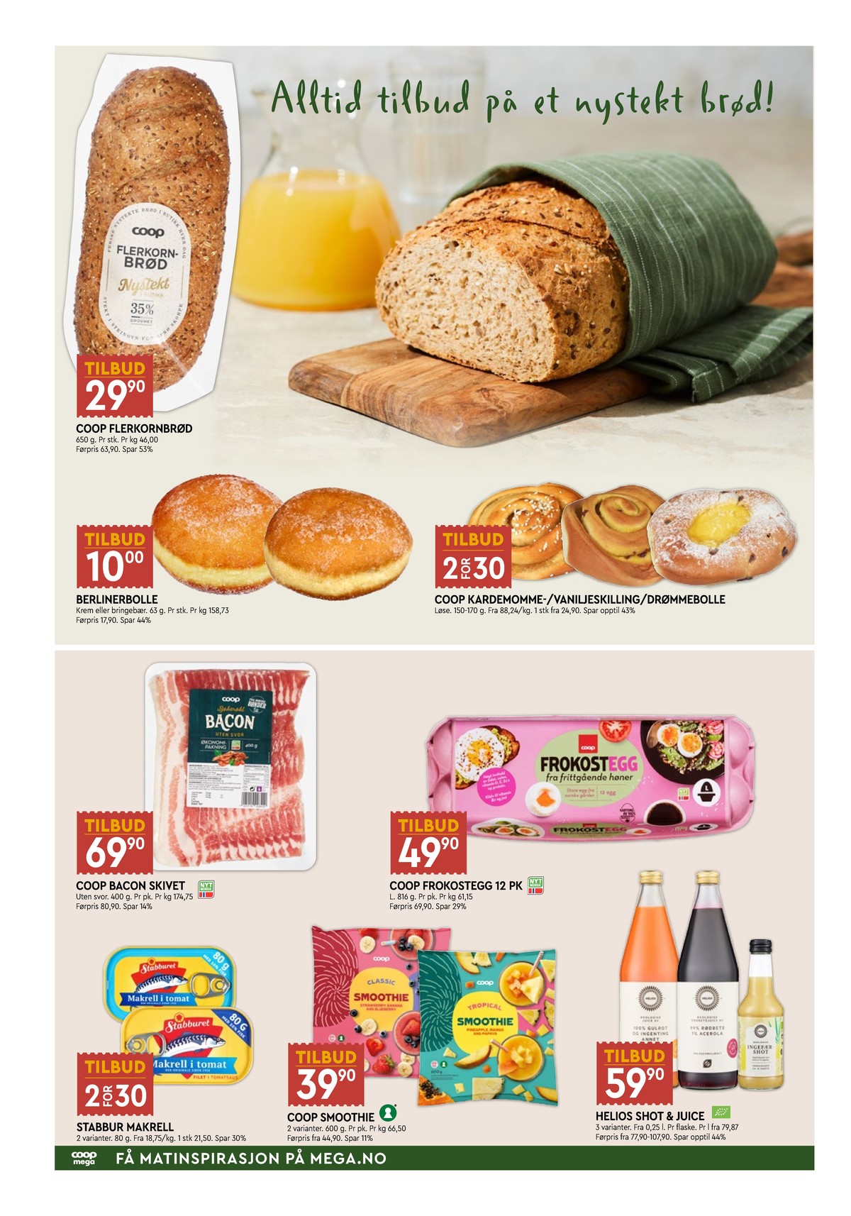 Se Coop Mega kundeavis for uke 39 på Tilbudsuken.no. Se gode tilbud på mange varer, f.eks. brød coop eller kaker coop. Les kundeavisen her! Side 4