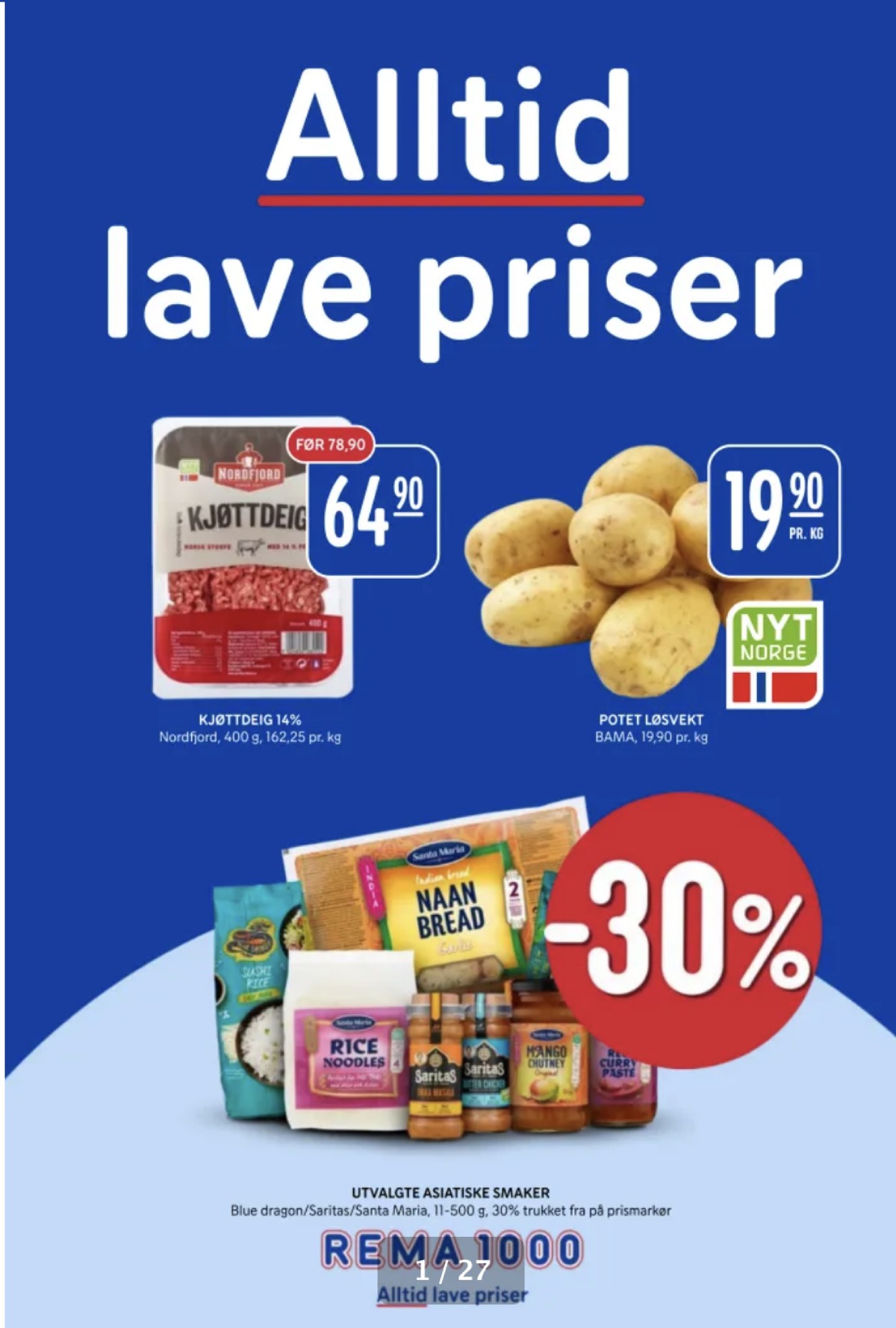 Se Rema 1000 kundeavis for uge 39 på Tilbudsuken.no. Se gode tilbud på mange varer. Les kundeavisen her! Side 1