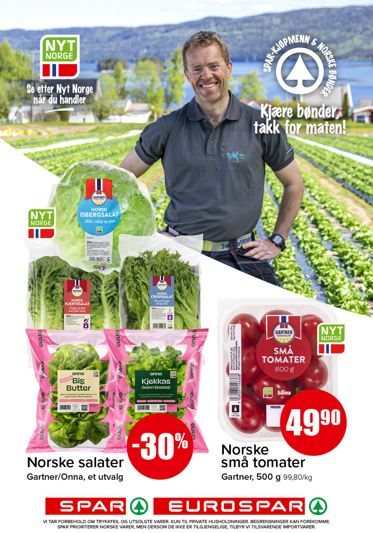 Se Spar - Eurospar kundeavis for uke 39 på Tilbudsuken.no. Se gode tilbud på mange varer, f.eks. tomater gartner eller salat gartner. Les kundeavisen her! Side 3