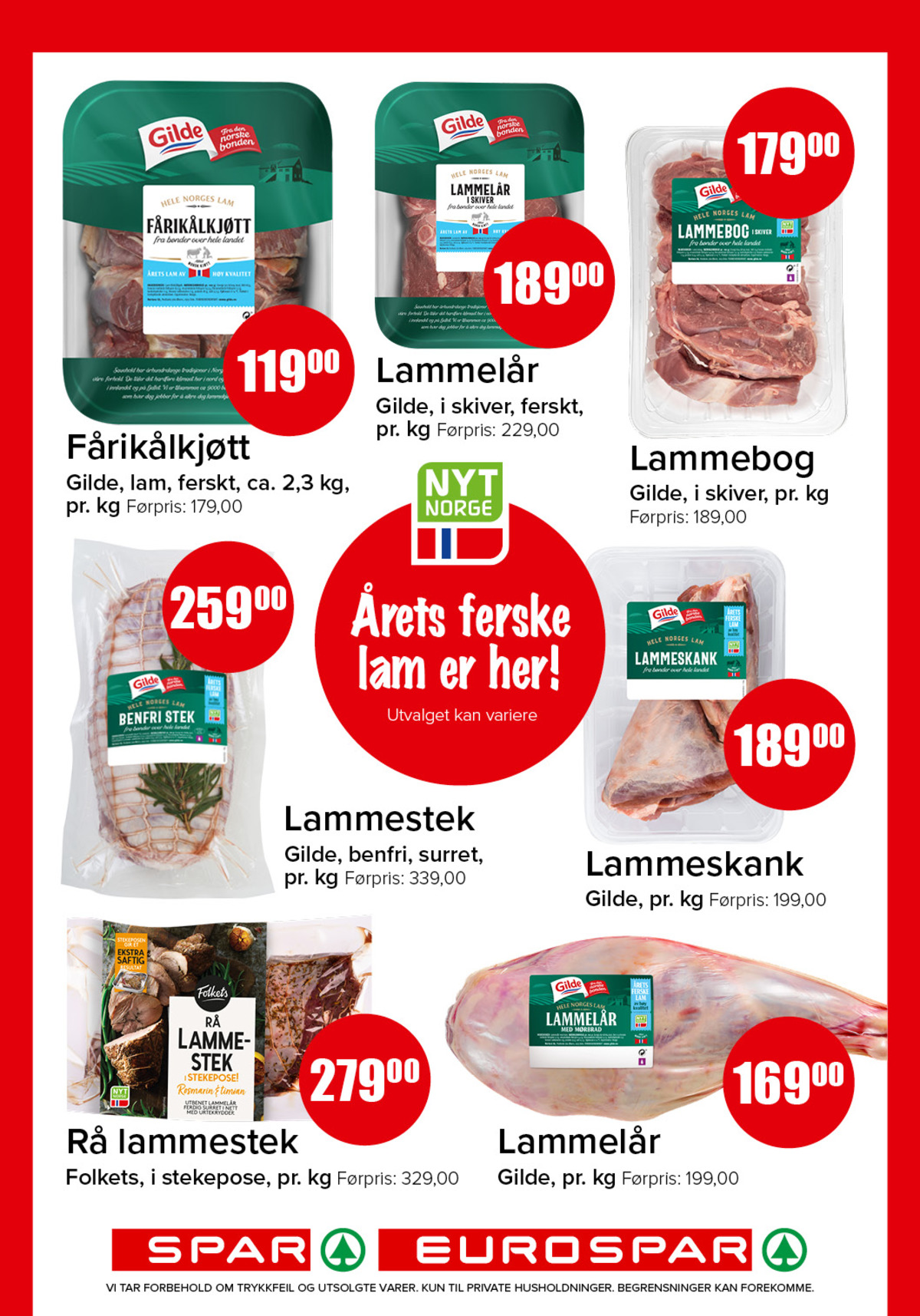 Se Spar - Eurospar kundeavis for uke 39 på Tilbudsuken.no. Se gode tilbud på mange varer, f.eks. lammebiff gilde eller lammelår gilde. Les kundeavisen her! Side 6
