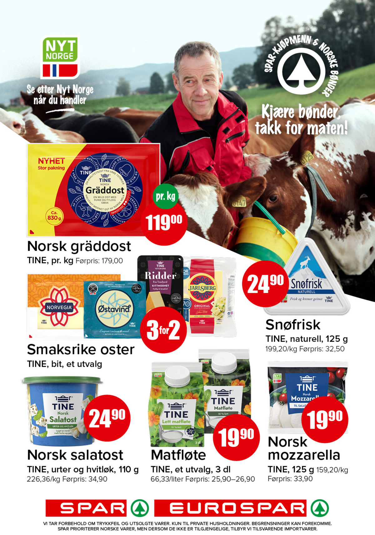 Se Spar - Eurospar kundeavis for uke 39 på Tilbudsuken.no. Se gode tilbud på mange varer, f.eks. gräddost tine eller ost Østavind. Les kundeavisen her! Side 8