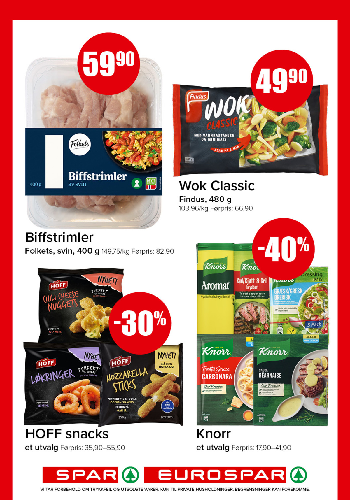 Se Spar - Eurospar kundeavis for uke 39 på Tilbudsuken.no. Se gode tilbud på mange varer, f.eks. biffstrimler folkets eller aromat knorr. Les kundeavisen her! Side 9