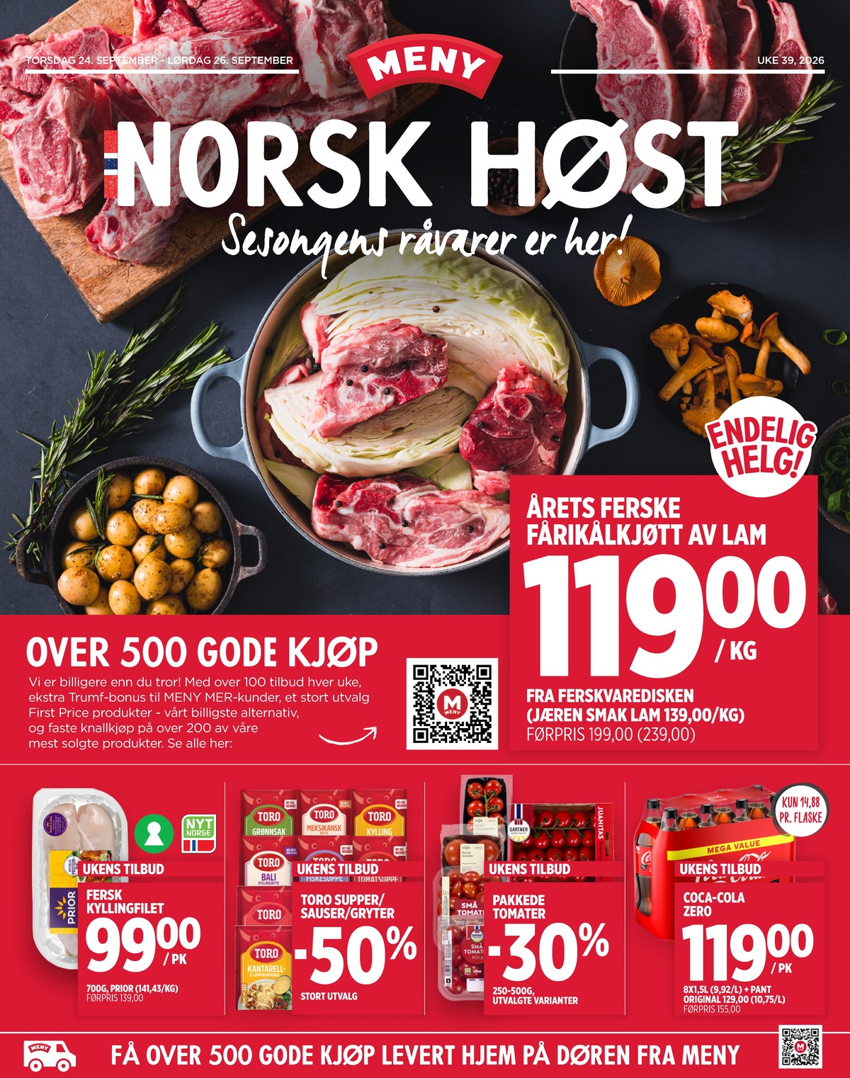 Se Meny kundeavis for uge 39 på Tilbudsuken.no. Se gode tilbud på mange varer. Les kundeavisen her! Side 1
