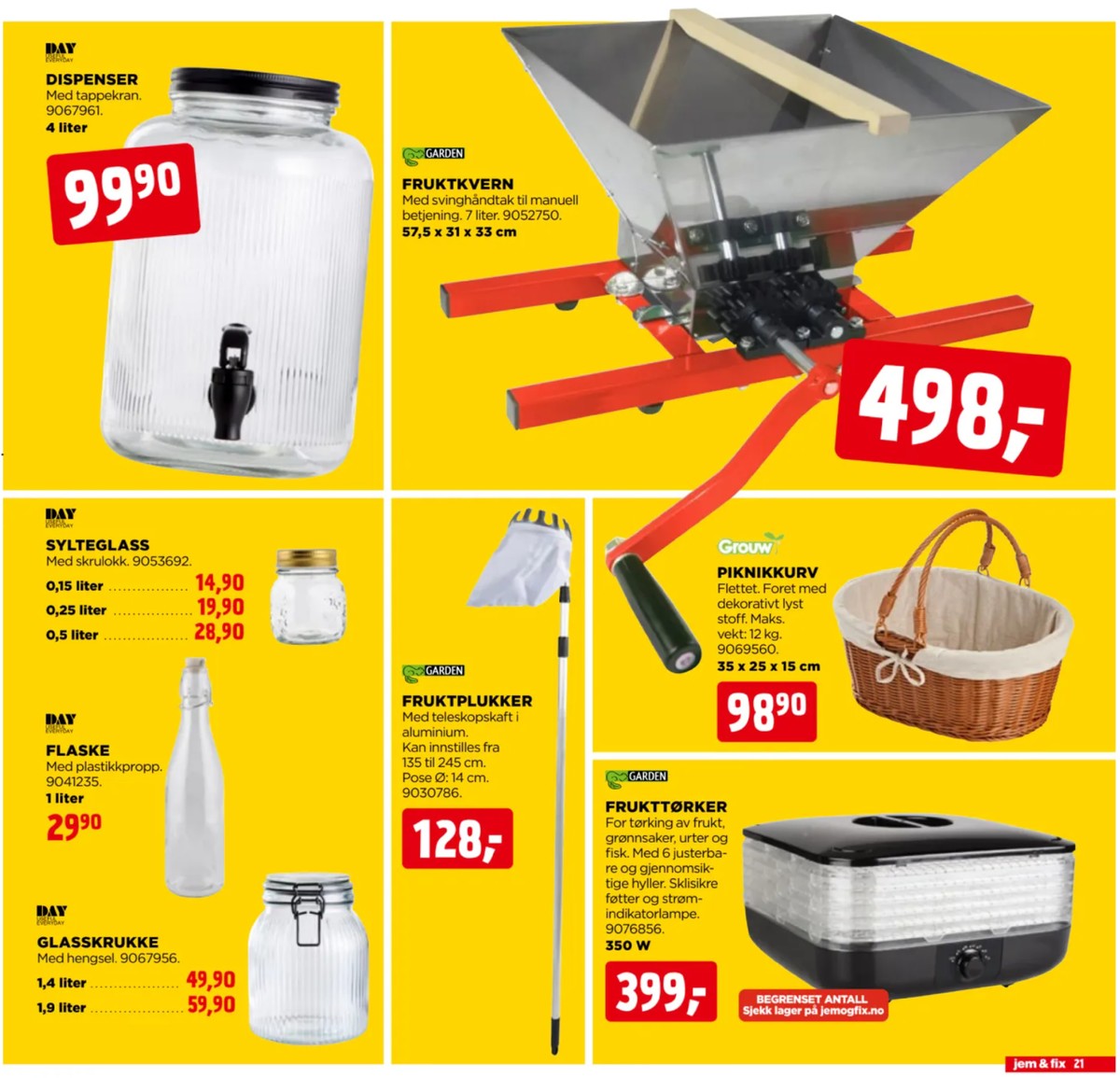Se Jem & Fix kundeavis for uge 39 på Tilbudsuken.no. Se gode tilbud på mange varer. Les kundeavisen her! Side 21