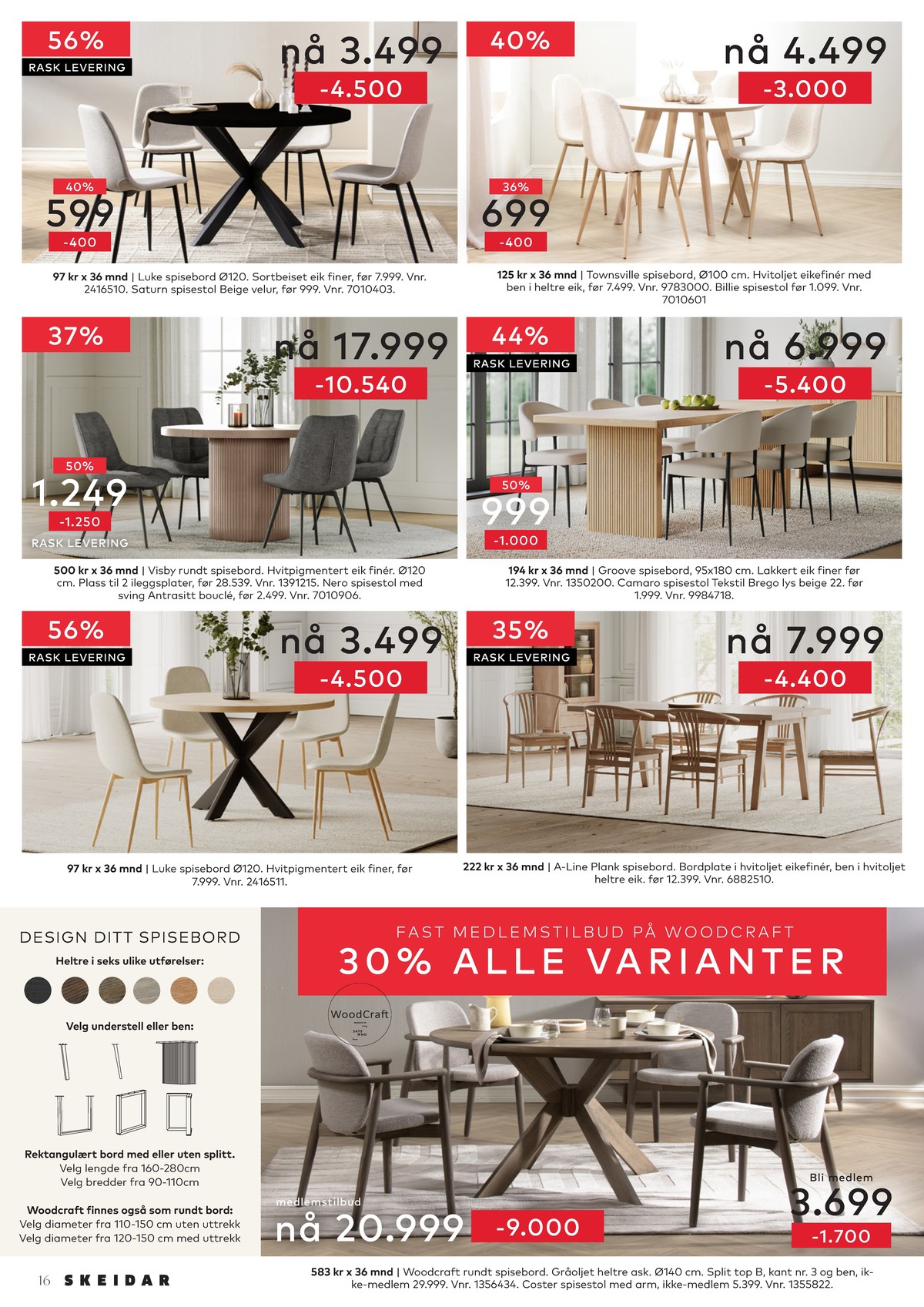 Se Skeidar kundeavis for uge 4 på Tilbudsuken.no. Se gode tilbud på mange varer. Les kundeavisen her! Side 16