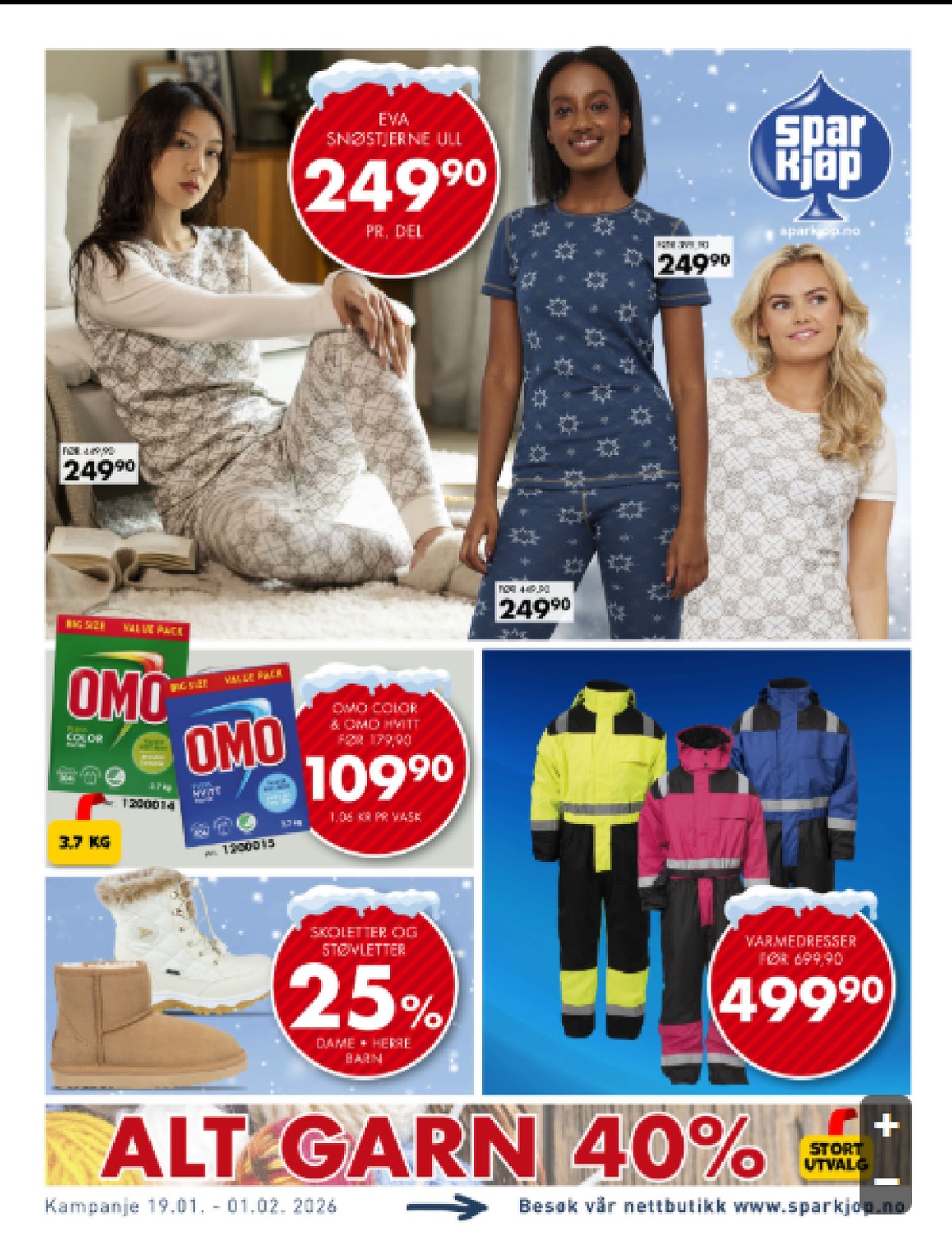 Se Sparkjøp kundeavis for uke 4 på Tilbudsuken.no. Se gode tilbud på mange varer, f.eks. vaskemiddel-tabs omo eller andre varer. Les kundeavisen her! Side 1