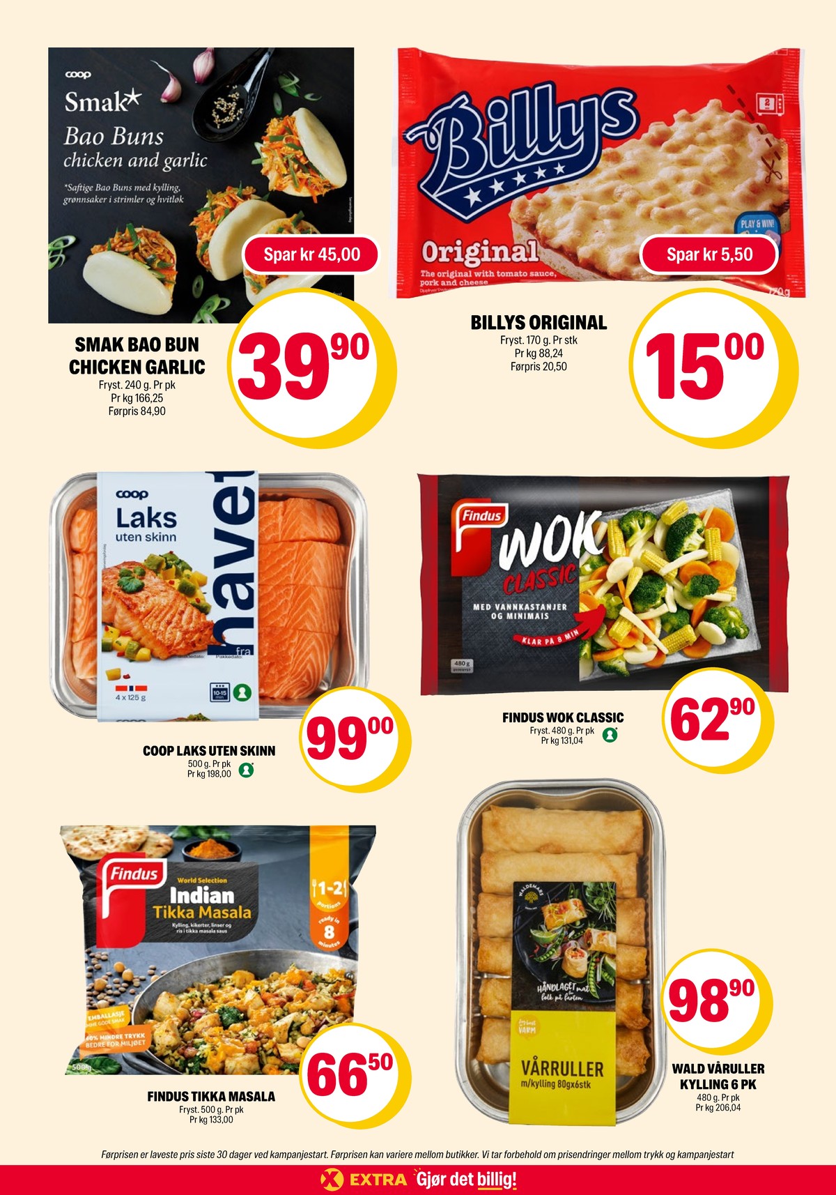 Se Coop Extra kundeavis for uke 40 på Tilbudsuken.no. Se gode tilbud på mange varer, f.eks. bao buns chicken and garlic smak eller pan pizza original billys. Les kundeavisen her! Side 11
