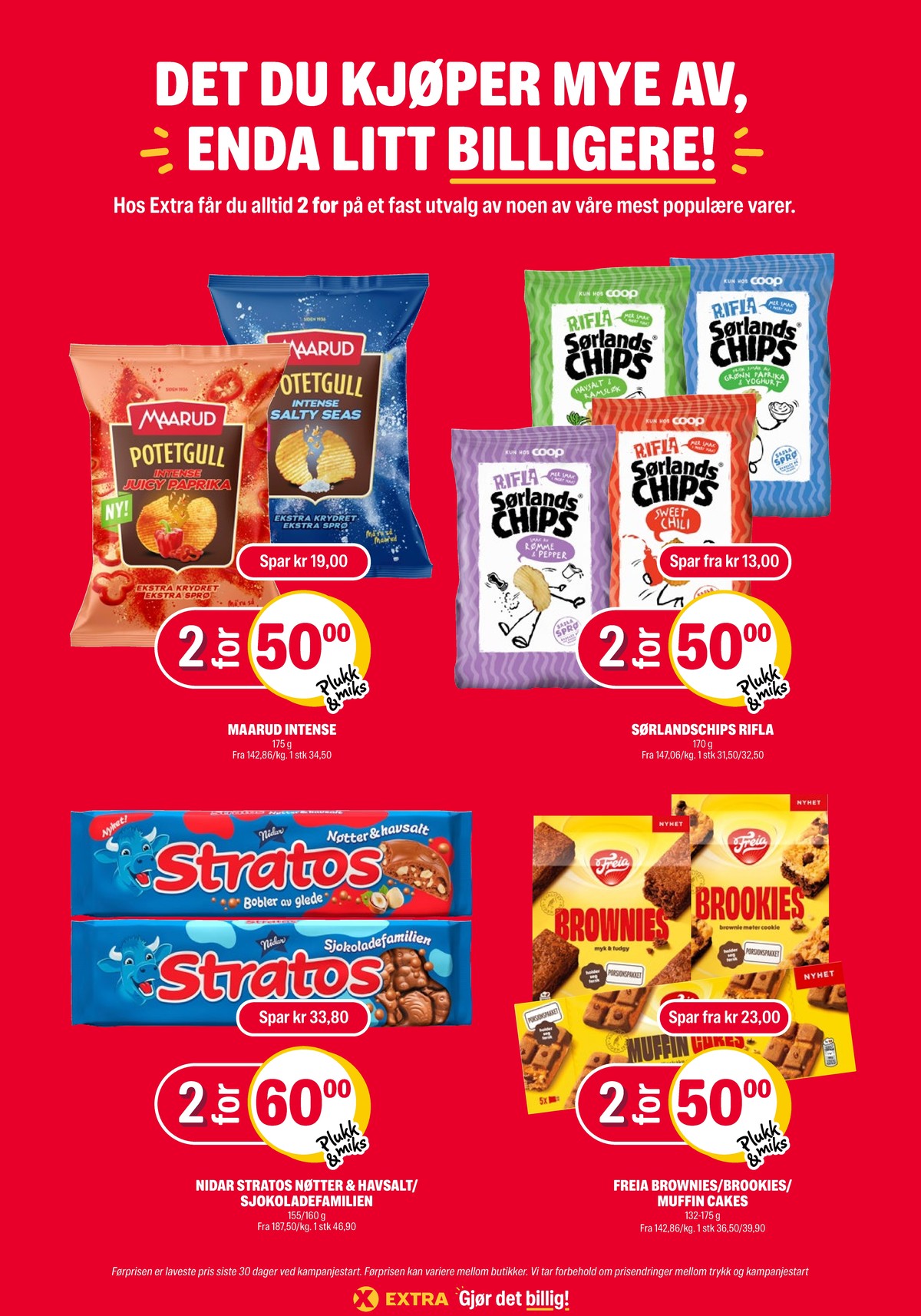 Se Coop Extra kundeavis for uke 40 på Tilbudsuken.no. Se gode tilbud på mange varer, f.eks. potetgull intense salty seas maarud eller potetgull intense juicy paprika maarud. Les kundeavisen her! Side 24