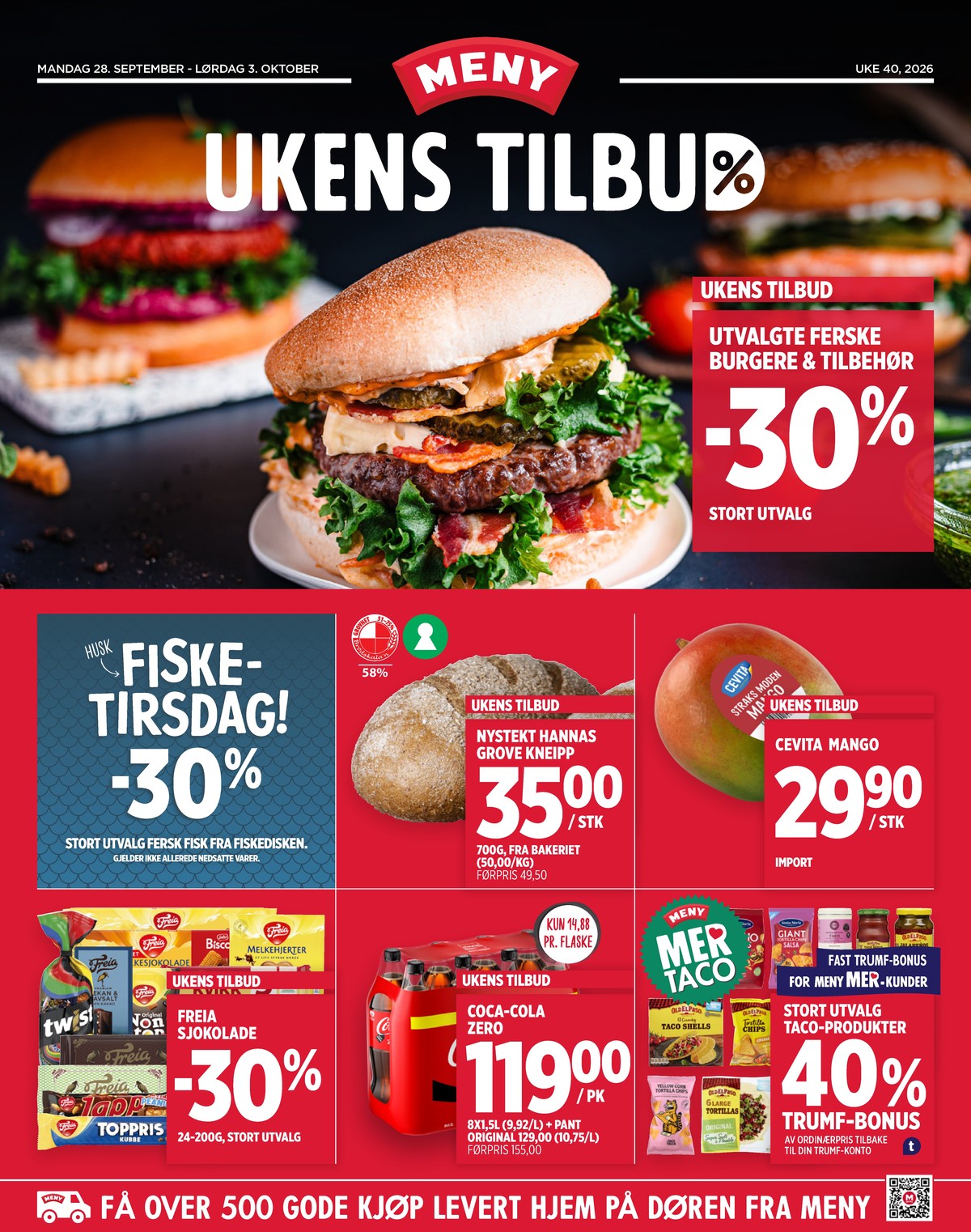 Se Meny kundeavis for uge 40 på Tilbudsuken.no. Se gode tilbud på mange varer. Les kundeavisen her! Side 1