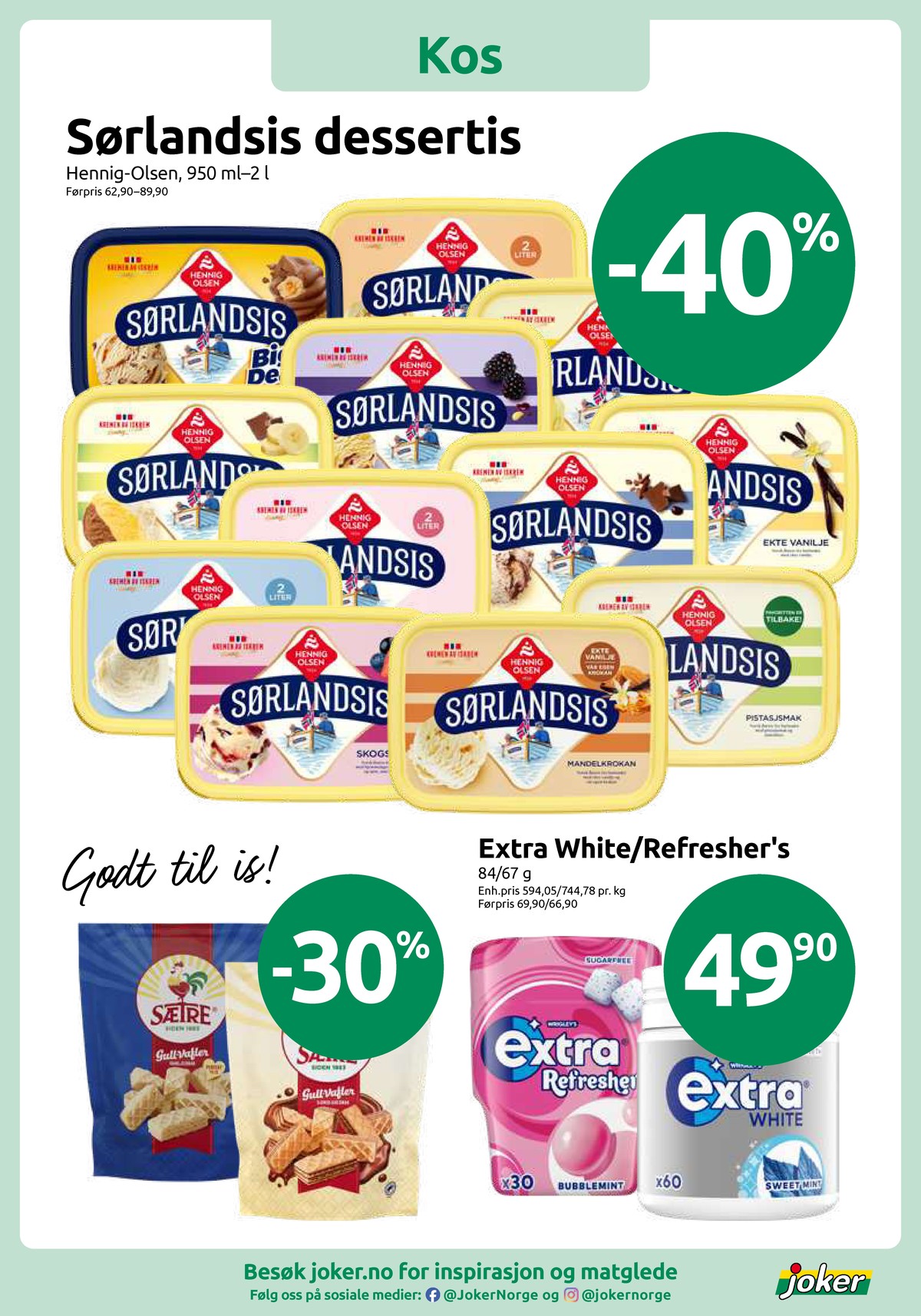Se Joker kundeavis for uge 40 på Tilbudsuken.no. Se gode tilbud på mange varer. Les kundeavisen her! Side 11