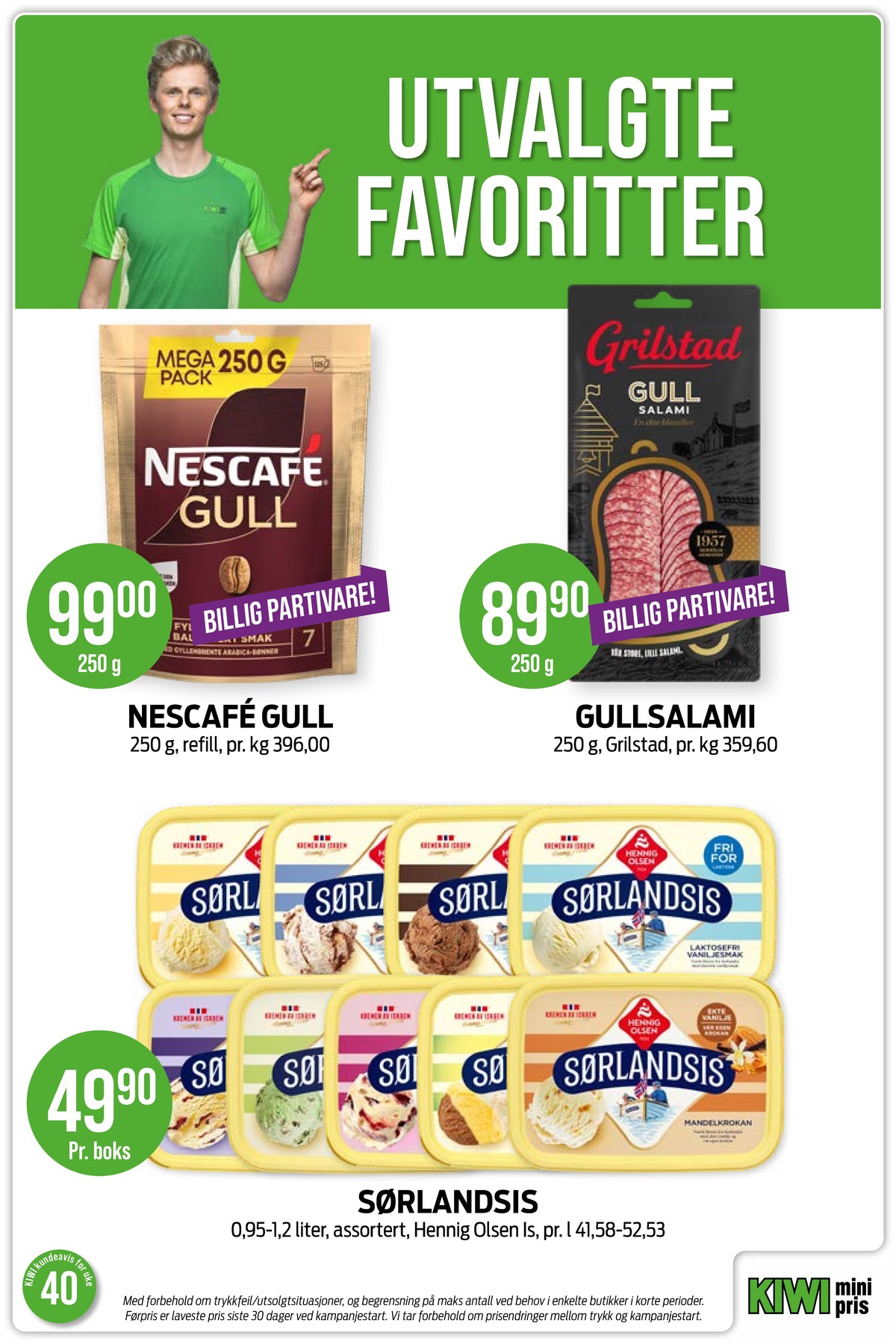 Se Kiwi kundeavis for uke 40 på Tilbudsuken.no. Se gode tilbud på mange varer, f.eks. instant kaffe gull eller salami gull grilstad. Les kundeavisen her! Side 5