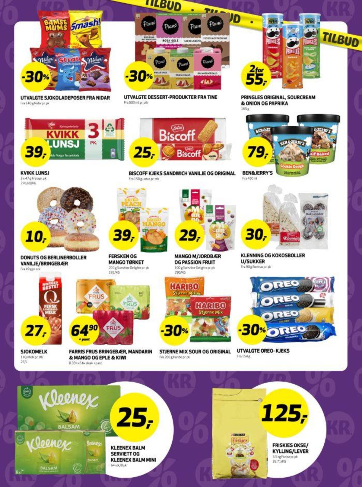 Se Bunnpris kundeavis for uke 40 på Tilbudsuken.no. Se gode tilbud på mange varer, f.eks. sjokoladepose bamsemums eller lommetørkleder kleenex. Les kundeavisen her! Side 15