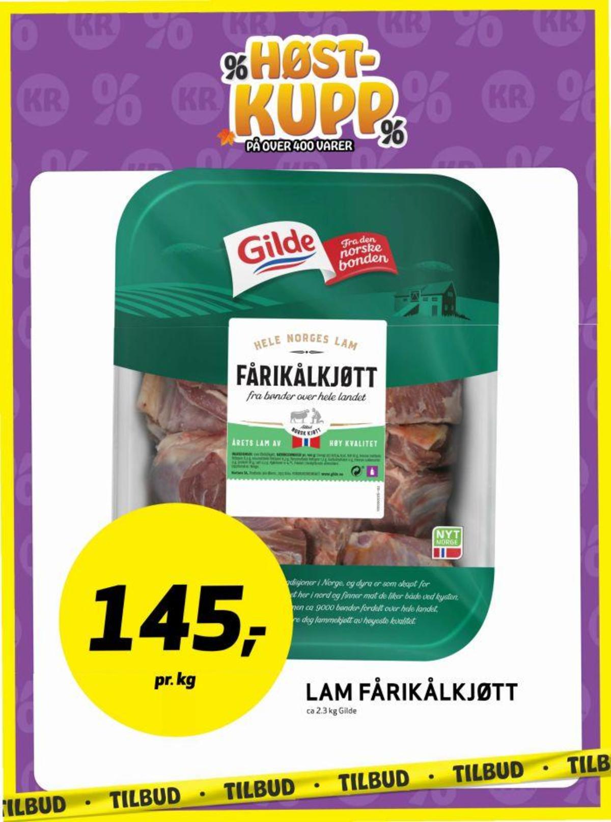 Se Bunnpris kundeavis for uke 40 på Tilbudsuken.no. Se gode tilbud på mange varer, f.eks. fårikålkjøtt gilde eller andre varer. Les kundeavisen her! Side 8